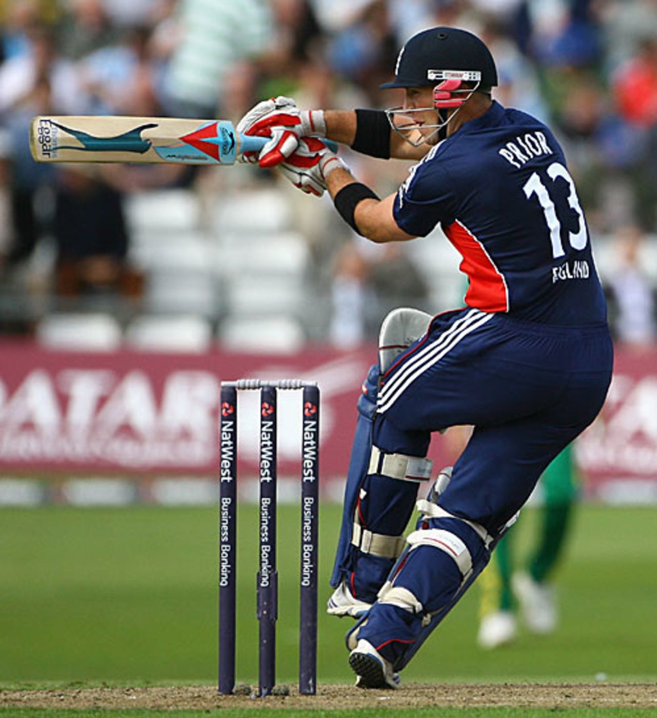 Matt Prior swivels onto a pull, England v South Africa, 1st ODI, Headingley, August 22, 2008