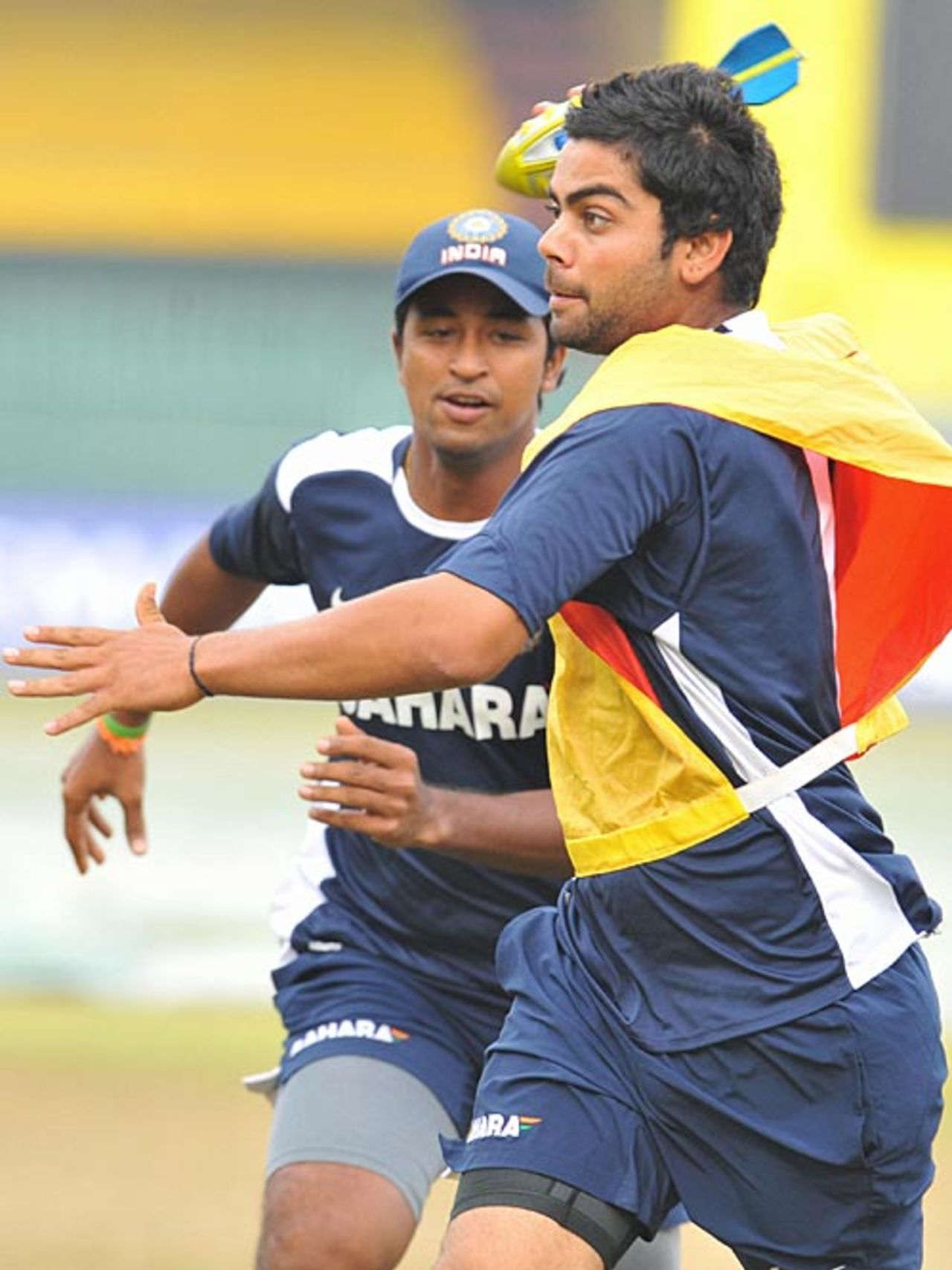 Virat Kohli warms up for a practice session, Colombo, August 23, 2008