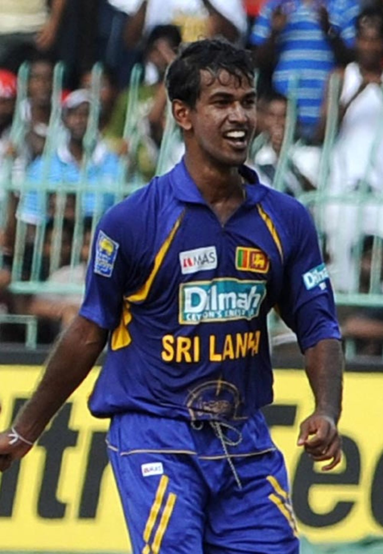 Nuwan Kulasekara reacts after dismissing Gambhir, Sri Lanka v India, 3rd ODI, Premadasa Stadium, Colombo, August 24, 2008