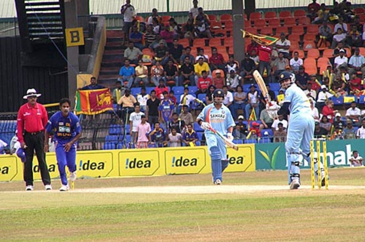 Virat Kohli flicks a Chaminda Vaas delivery towards fine leg, Sri Lanka v India, 3rd ODI, Premadasa Stadium, Colombo, August 24, 2008