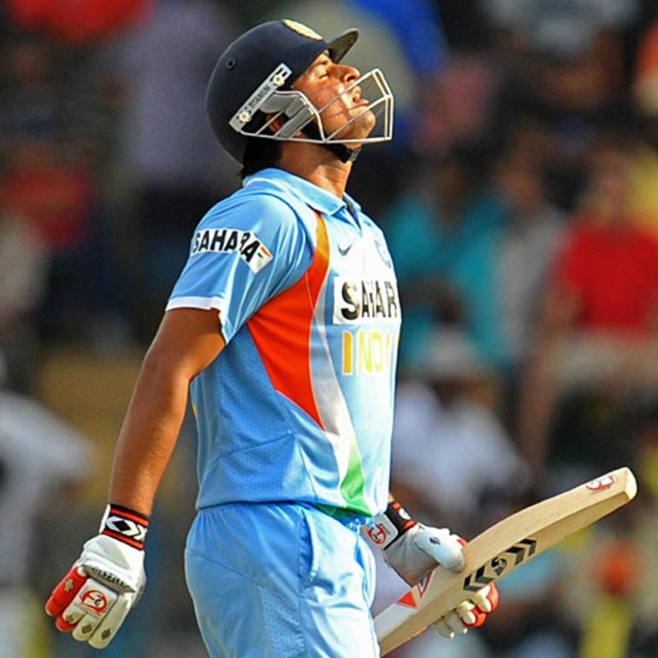 Suresh Raina is crestfallen after getting out soon after his 50, Sri Lanka v India, 3rd ODI, Premadasa Stadium, Colombo, August 24, 2008