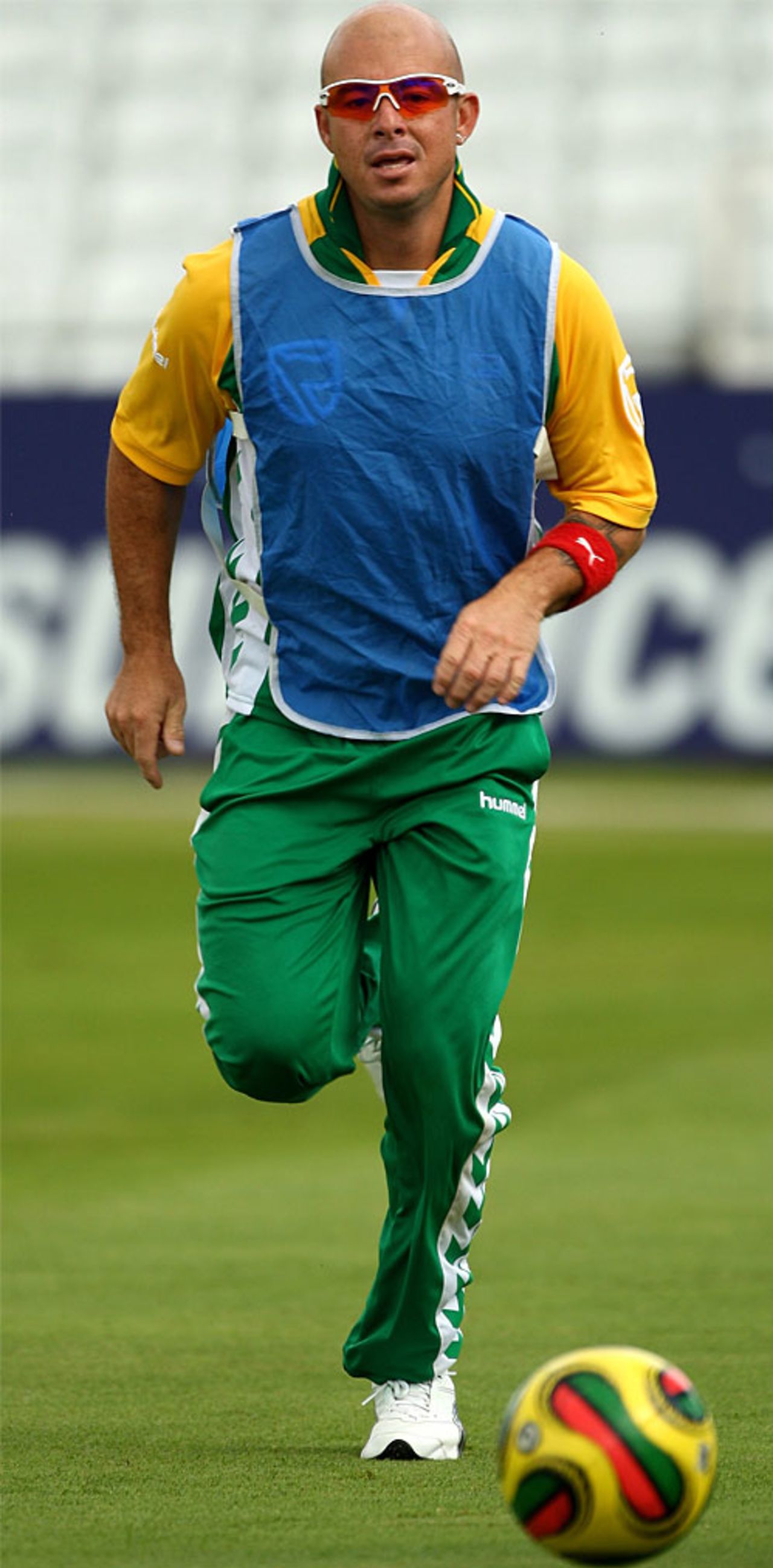 Herschelle Gibbs warms up ahead of South Africa's match against England, Trent Bridge, August 25, 2008