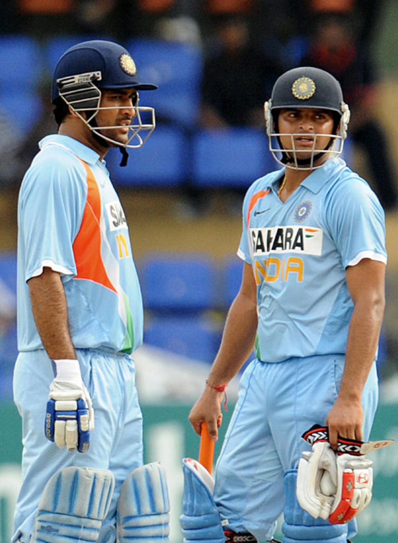 Suresh Raina and Mahendra Singh Dhoni added 143 together, Sri Lanka v India, 4th ODI, Colombo, August 27, 2008