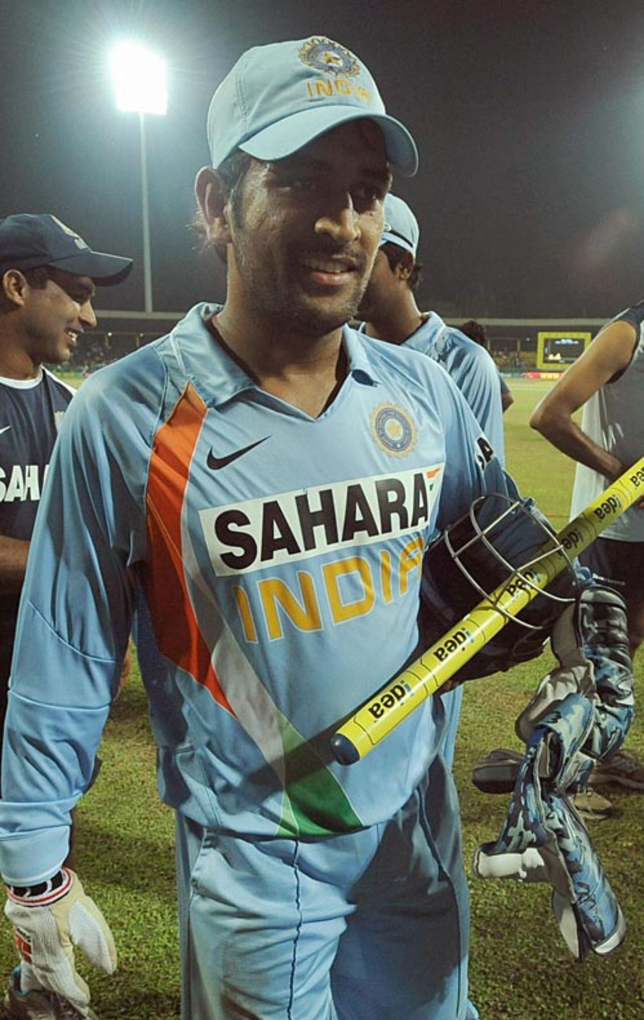 A proud captain: Mahendra Singh Dhoni, Sri Lanka v India, 4th ODI, Colombo, August 27, 2008