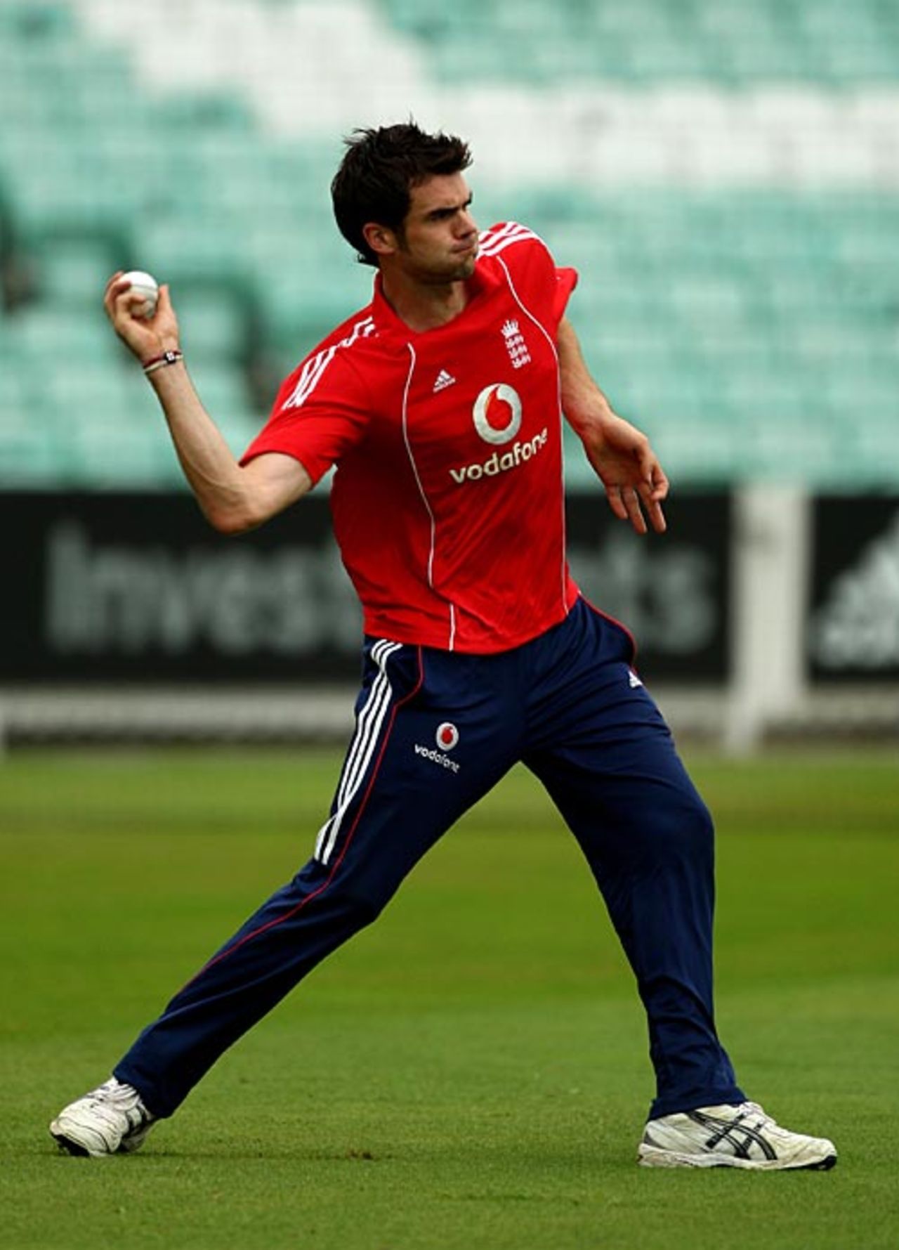 James Anderson tests his arm, The Oval, August 28, 2008