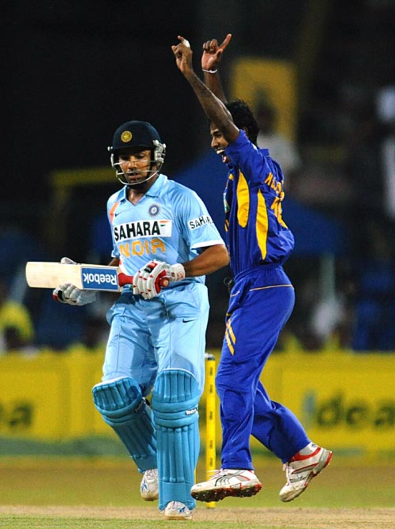 Nuwan Kulasekara accounts for Rohit Sharma, Sri Lanka v India, 5th ODI, Colombo, August 29, 2008 
