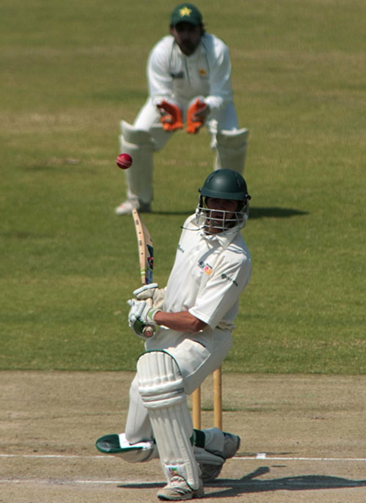 Graeme Cremer moves away from a bouncer, Zimbabwe Board XI v Pakistan Academy, Harare, 2nd day, August 30, 2008