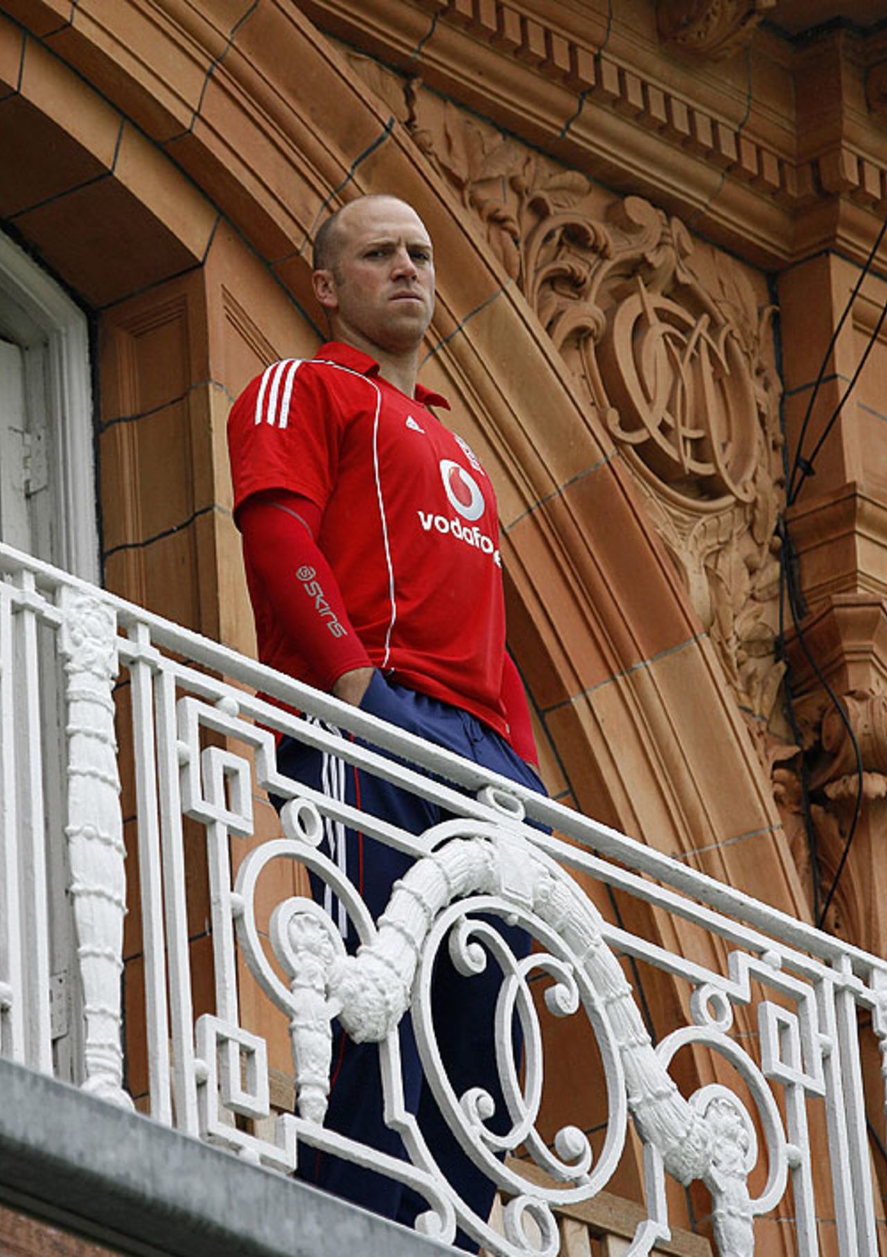 Matt Prior looks down from the Lord's balcony, England v South Africa, 4th ODI, Lord's, August 31, 2008