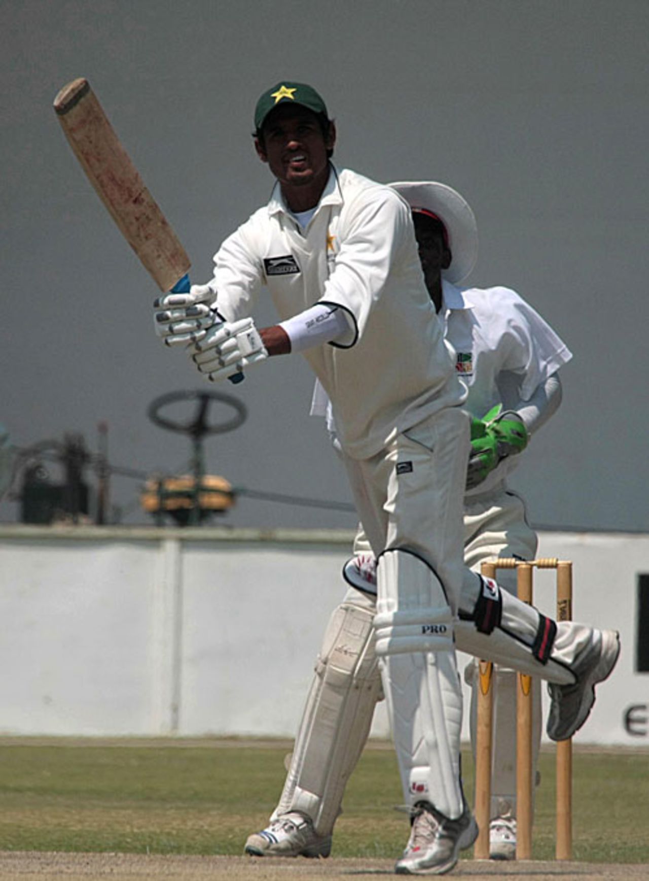 Mohammad Talha chips one over the on side, Zimbabwe Board XI v Pakistan Academy, Harare, 3rd day, August 31, 2008
