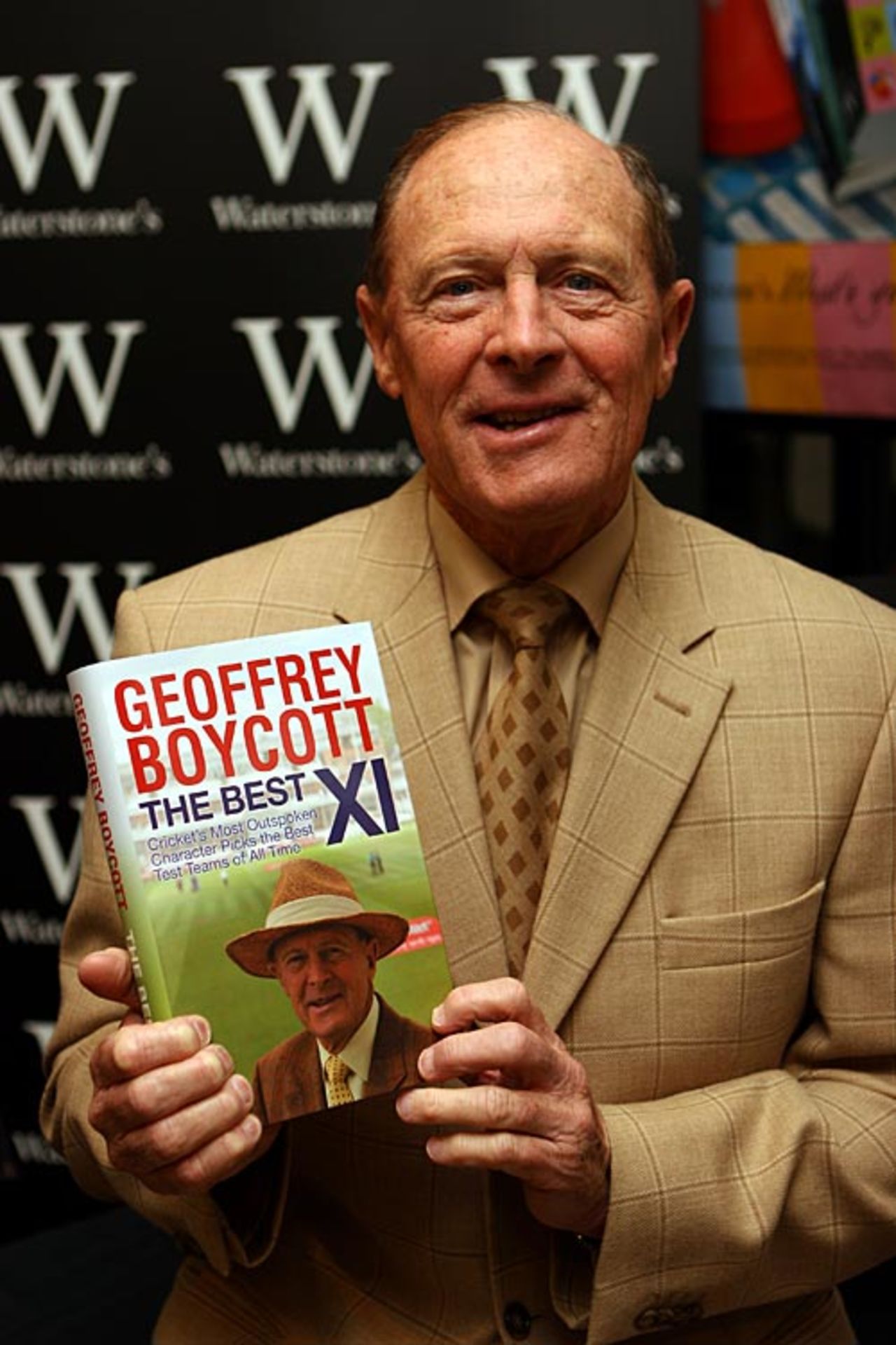 Geoffrey Boycott at a book signing for his book <i>Geoffrey Boycott: The Best XI</i>, London, September 1, 2008