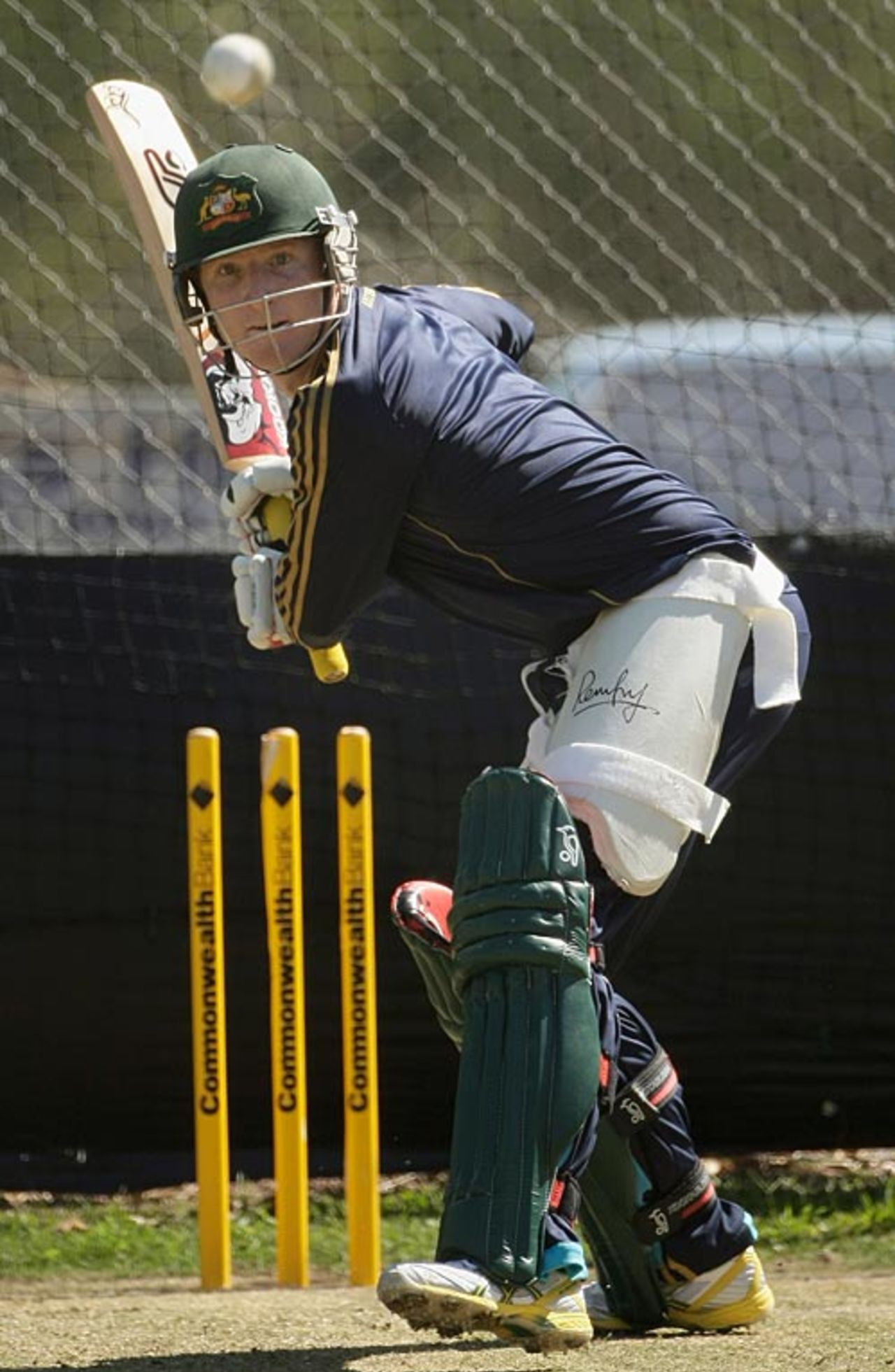 Brad Haddin bats during a net session, Darwin, September 5, 2008