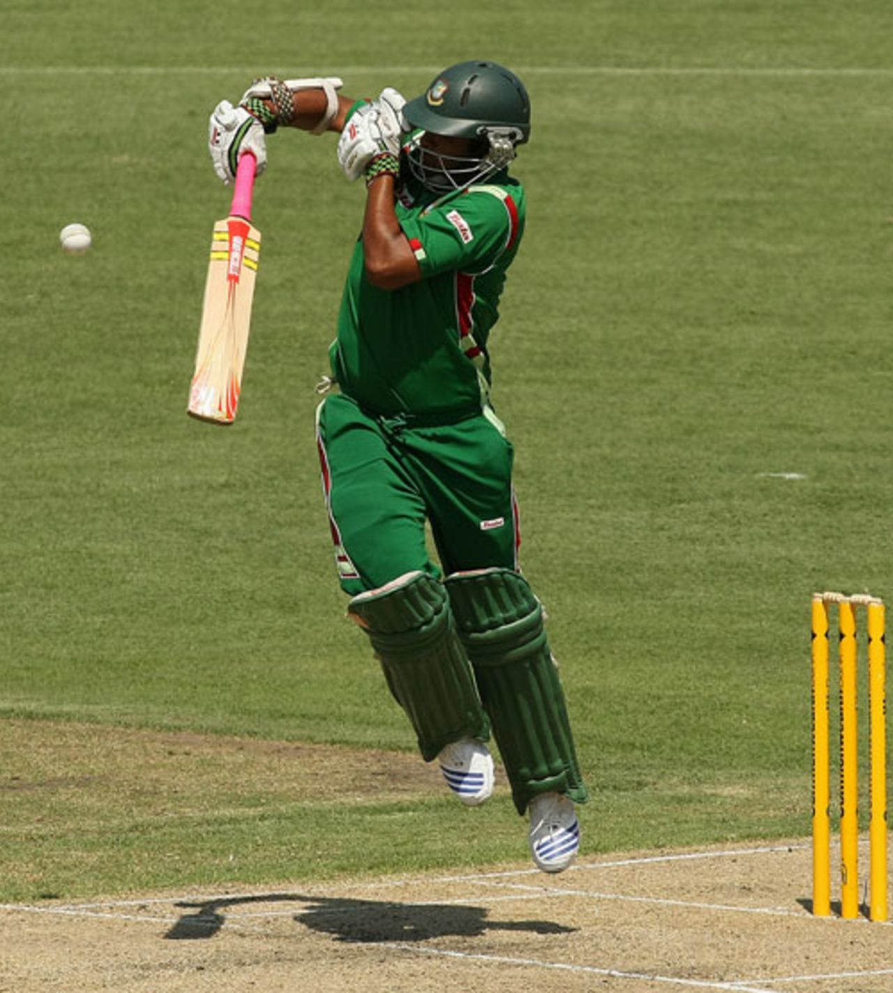 Tamim Iqbal had some difficult moments on the way to an impressive half-century, Australia v Bangladesh, 3rd ODI, Darwin, September 6, 2008