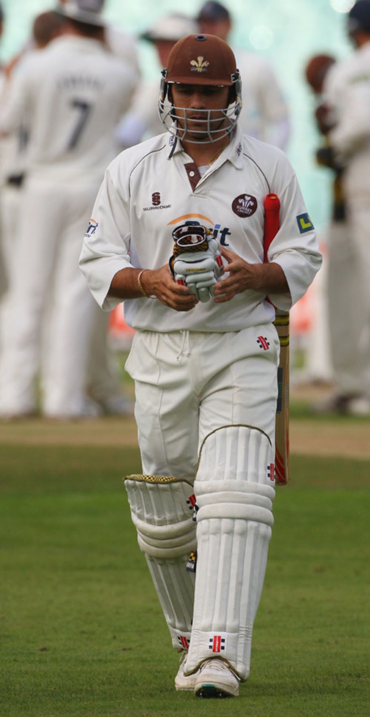 Going down ... Mark Ramprakash trudges off as Surrey head towards defeat, Surrey v Hampshire, The Oval, September 12, 2008