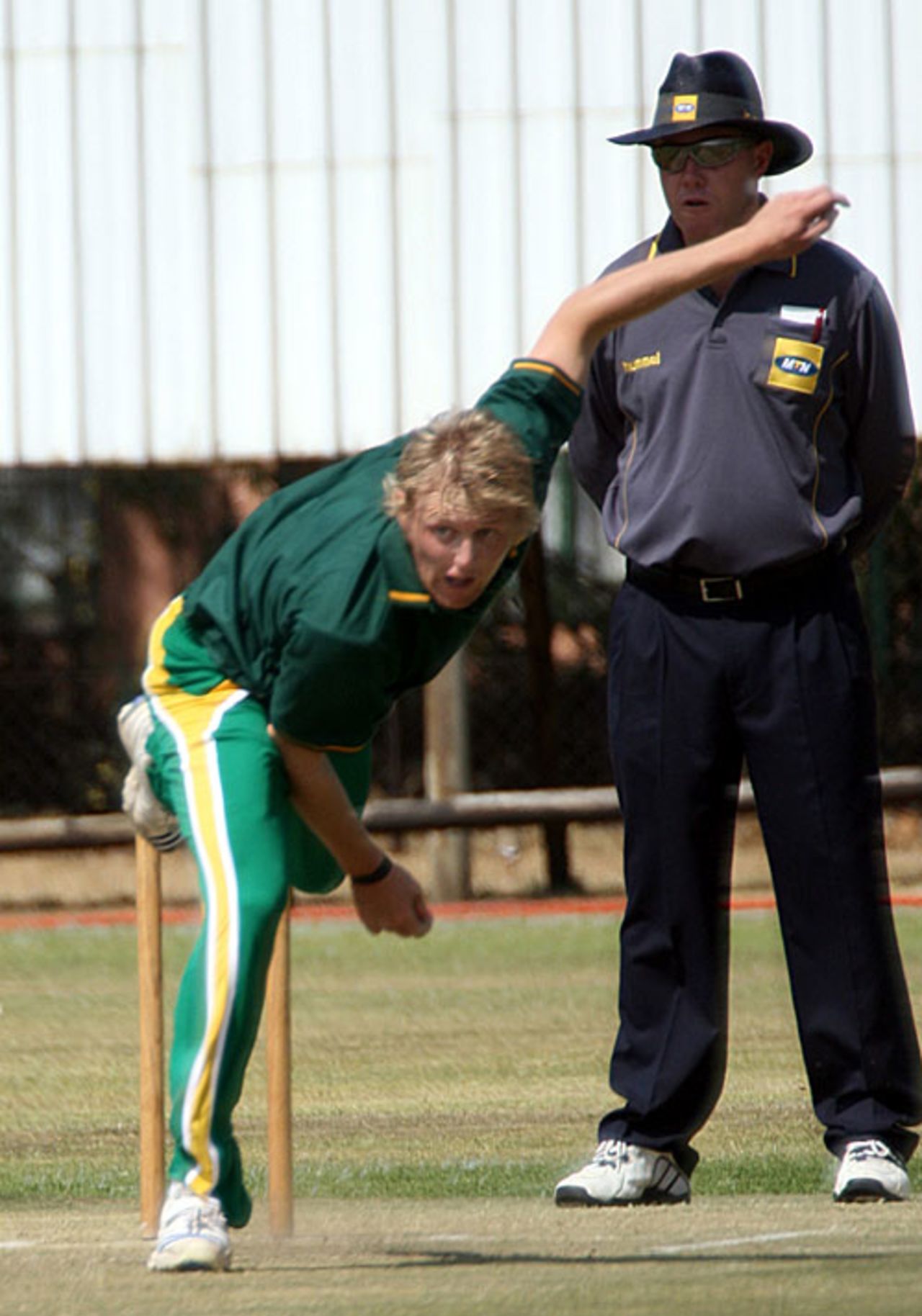 Andrew Birch sends down a delivery, University Sports South Africa XI v Sri Lanka A, tour match, Pretoria, September 17, 2008