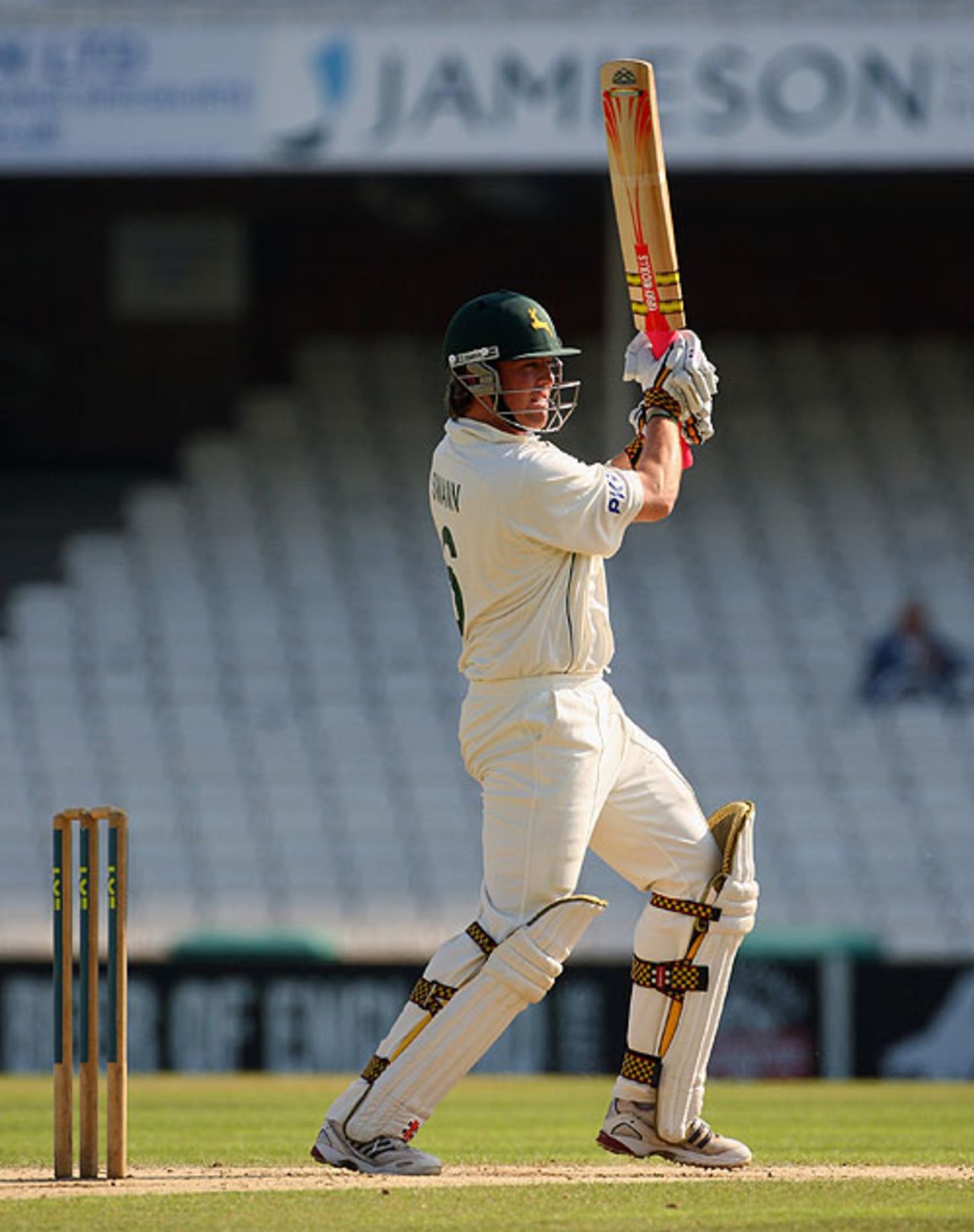 Graeme Swann drives through the covers on his way to 82, Surrey v Nottinghamshire, The Oval, September 19, 2008