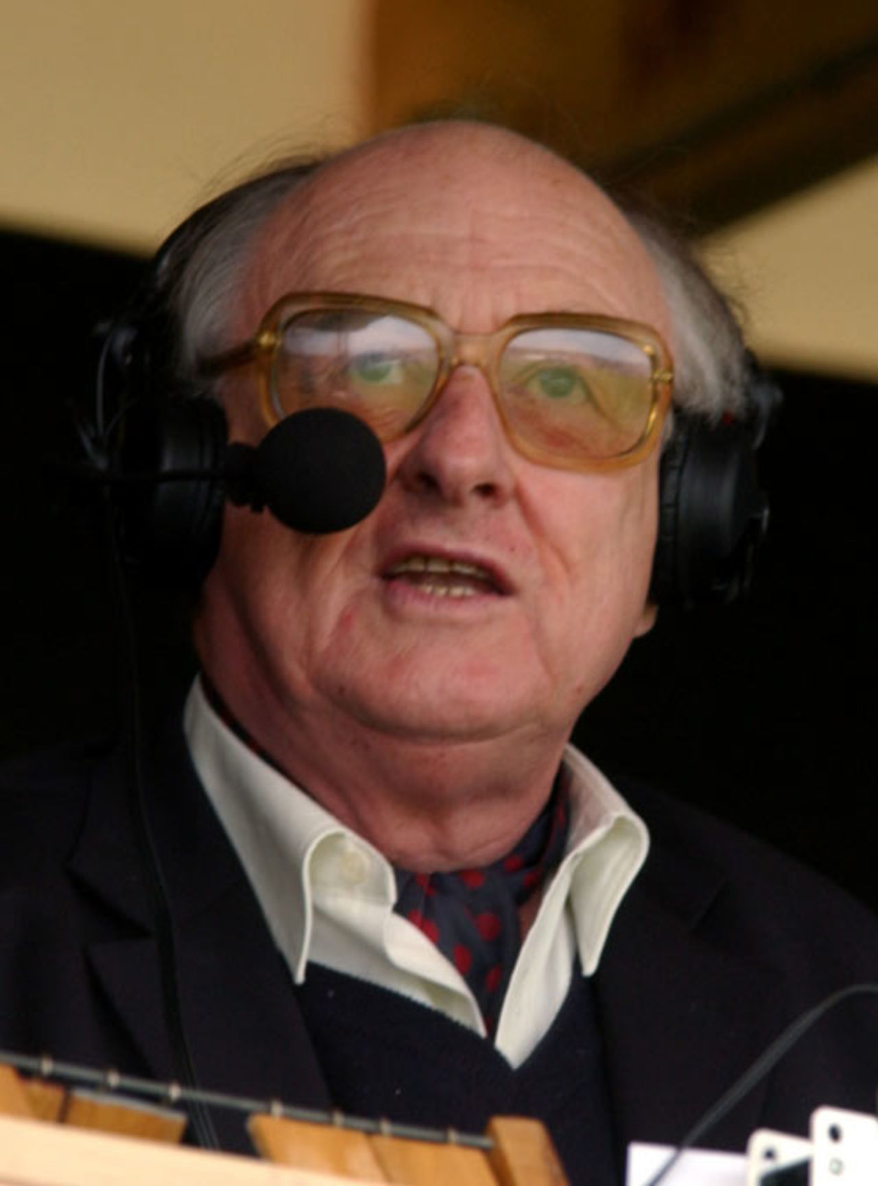 Henry Blofeld in full flow, June 6, 2003
