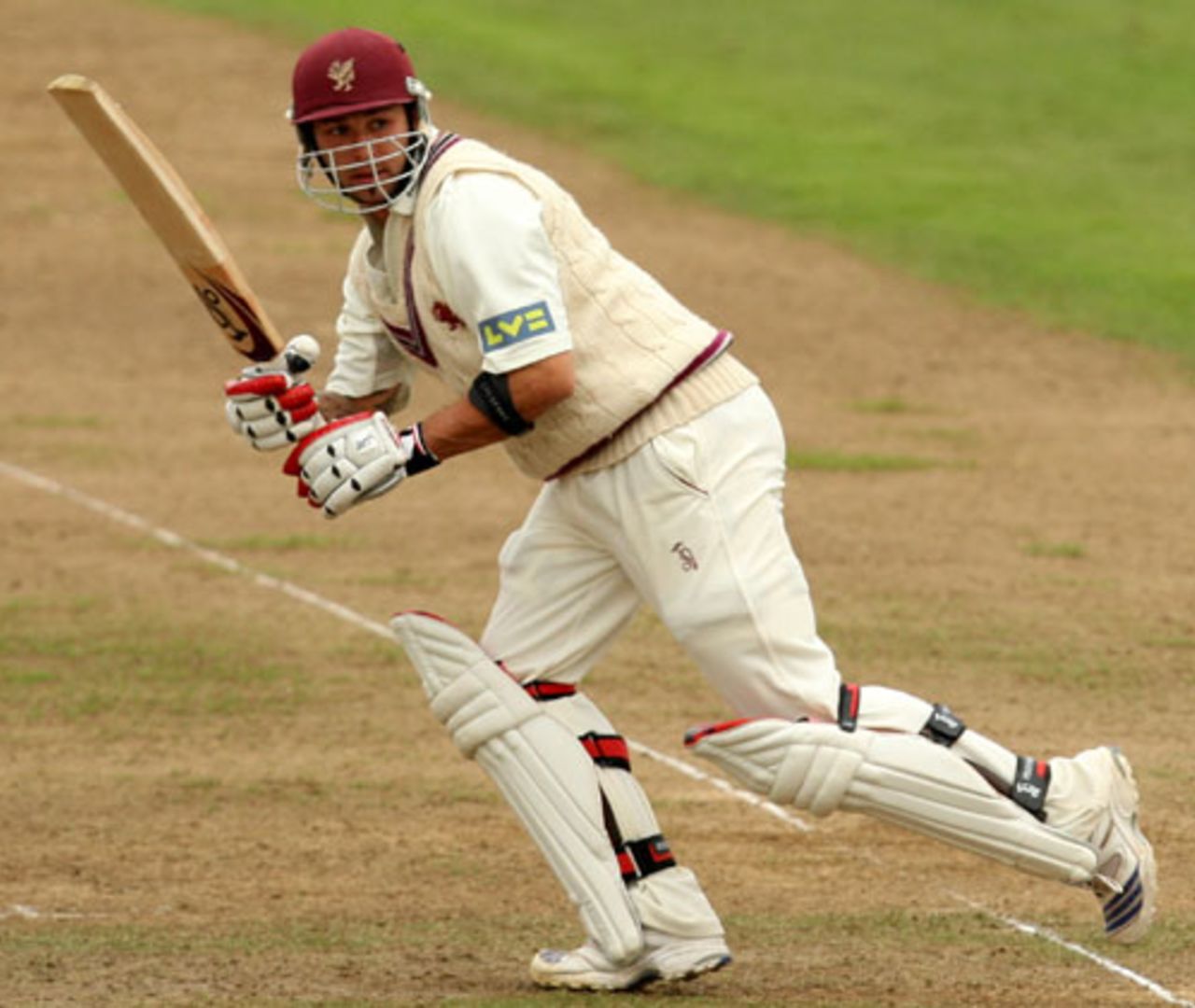 Peter Trego clips to leg on his way to 81, Somerset v Lancashire, Taunton, September 24, 2008