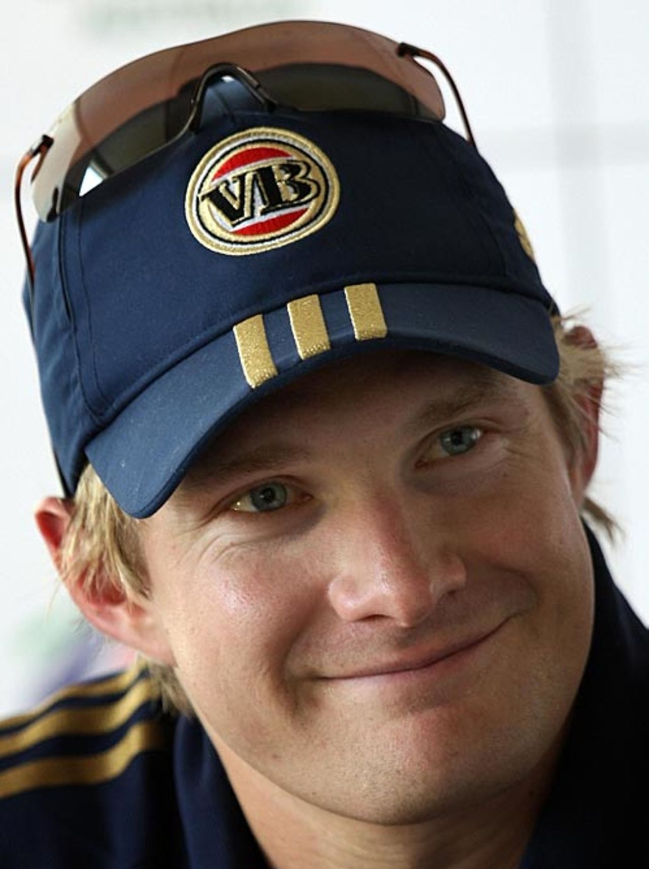 Shane Watson is all smiles at a press conference, Jaipur, September 25, 2008