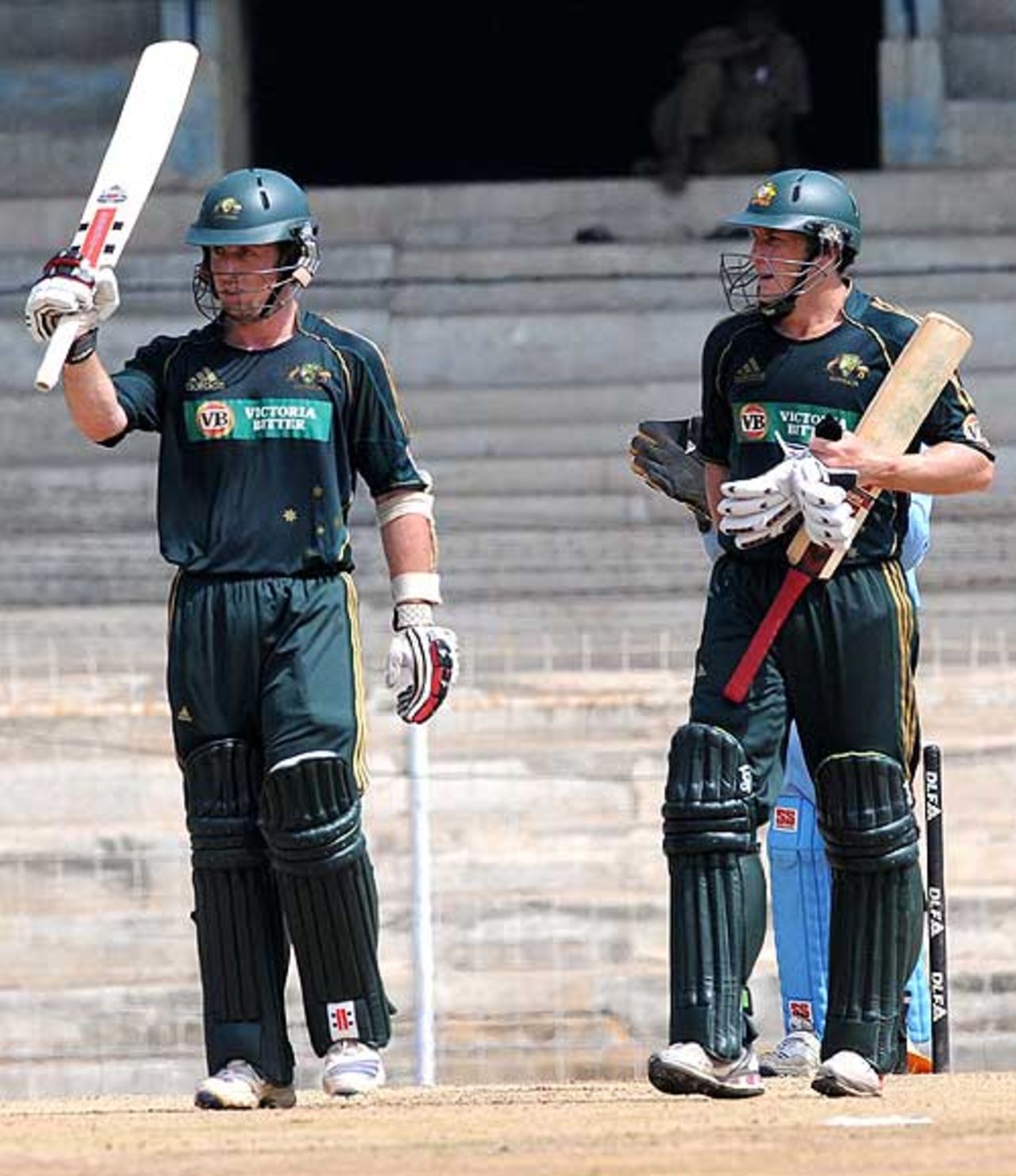 Luke Ronchi celebrates fifty, India A v Australia A, tri-series final, Chennai, September 26, 2008