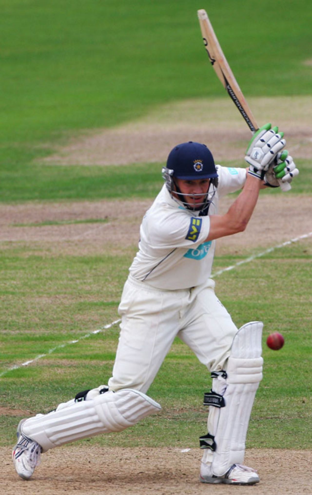 Michael Brown drives through the covers, Nottinghamshire v Hampshire, County Championship, September 25, 2008
