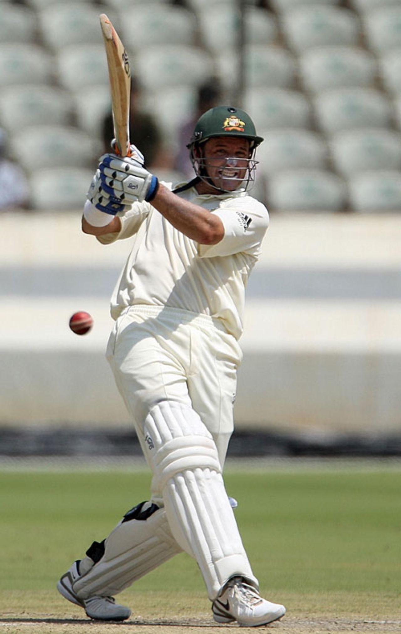 Michael Hussey pulls during his century, Board President's XI v Australians, Hyderabad, 3rd day, October 4, 2008