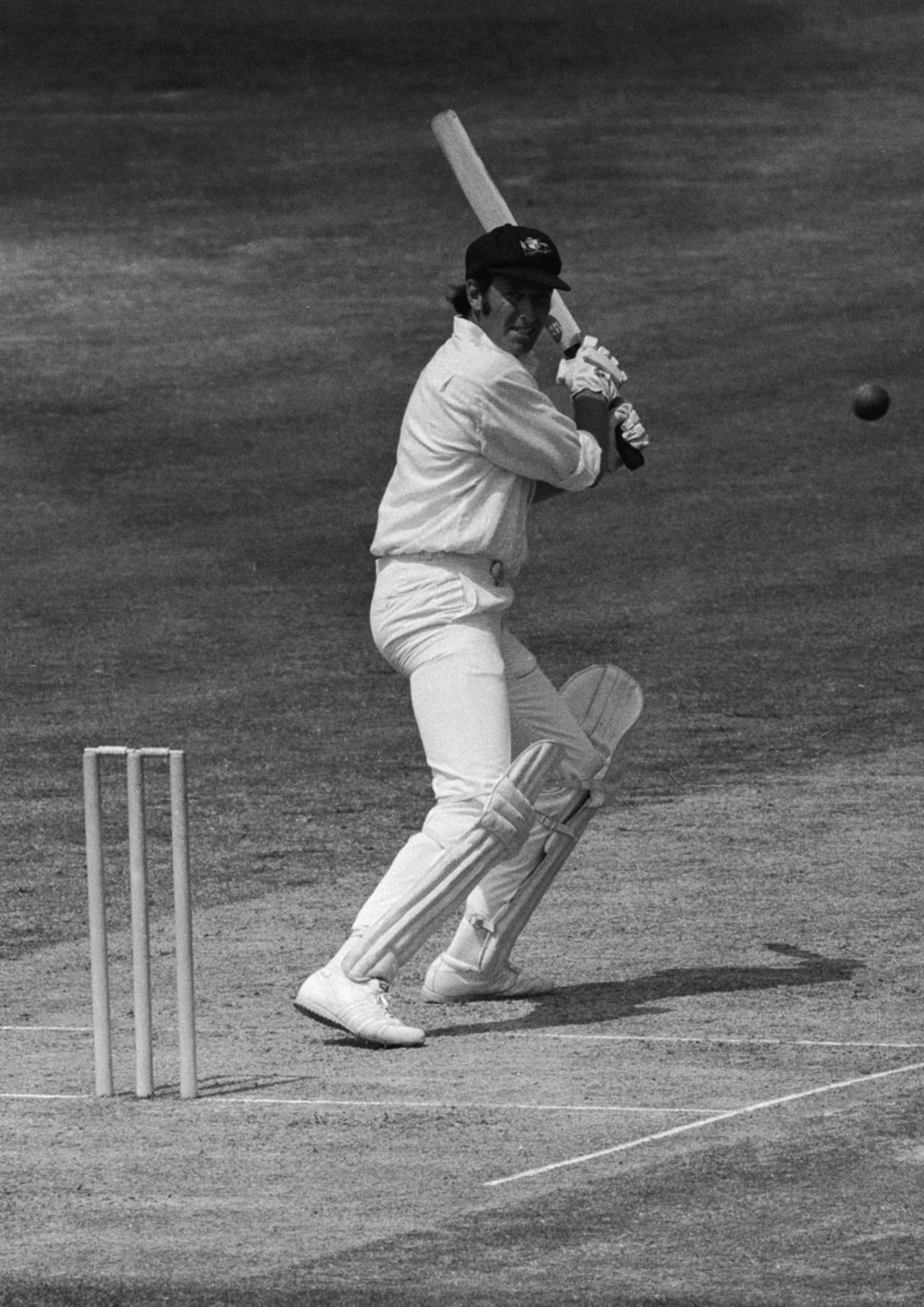 Rick McCosker cuts the ball for a boundary, Australia v Sri Lanka, World Cup, The Oval, June 11, 1975