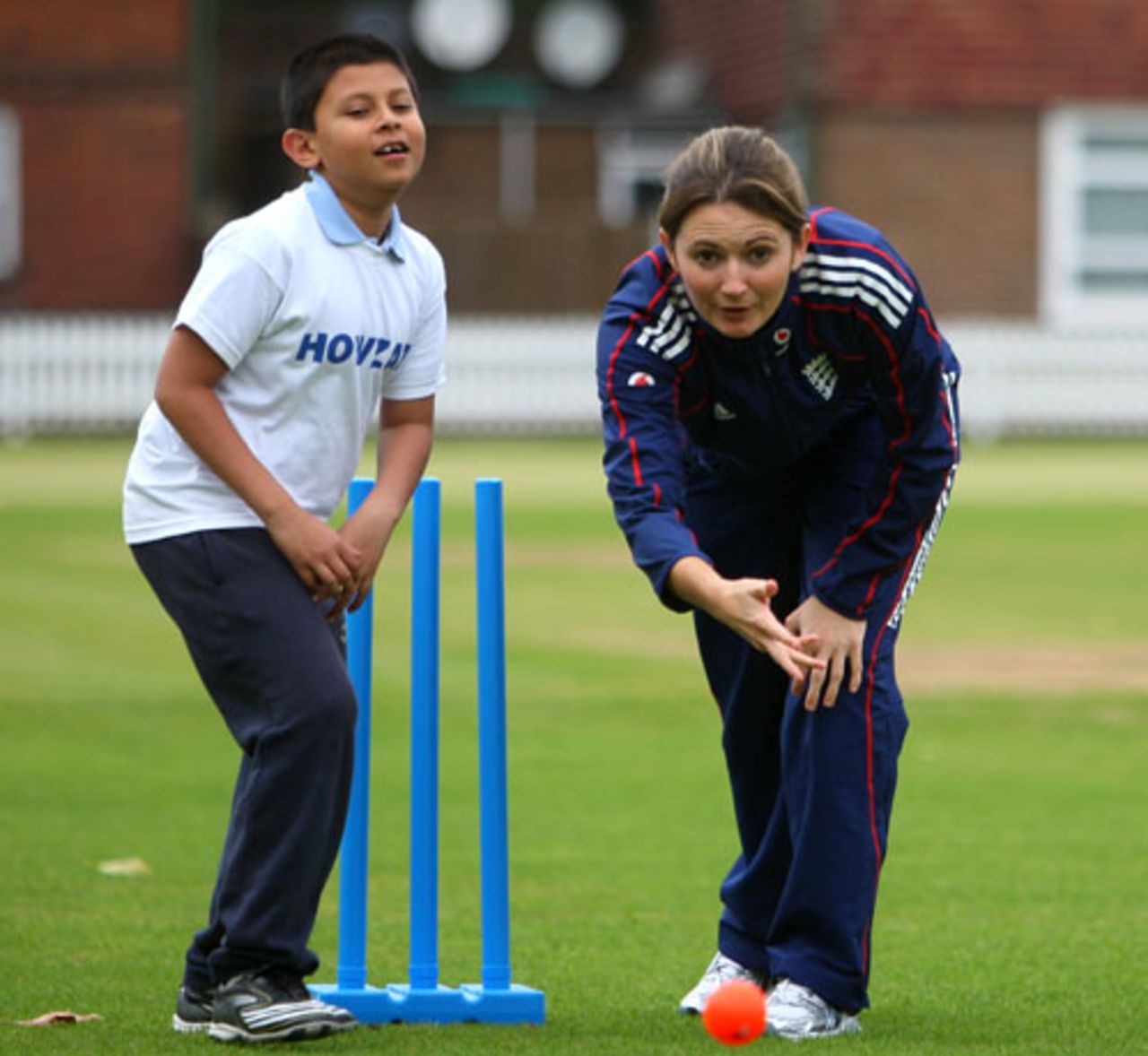 Charlotte Edwards takes part at the launch of ECB's <i>Howzat!</i>, a new educational resource to improve coaching in schools, Lord's, October 6, 2008