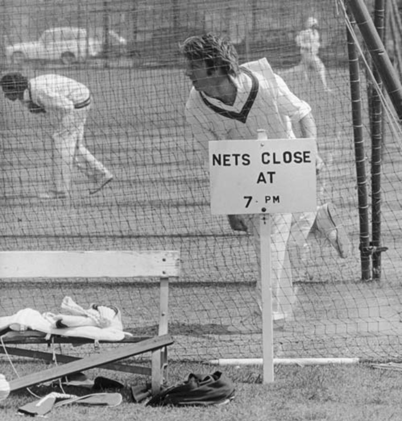 Jeff Thomson in the nets, Lord's, June 10, 1975