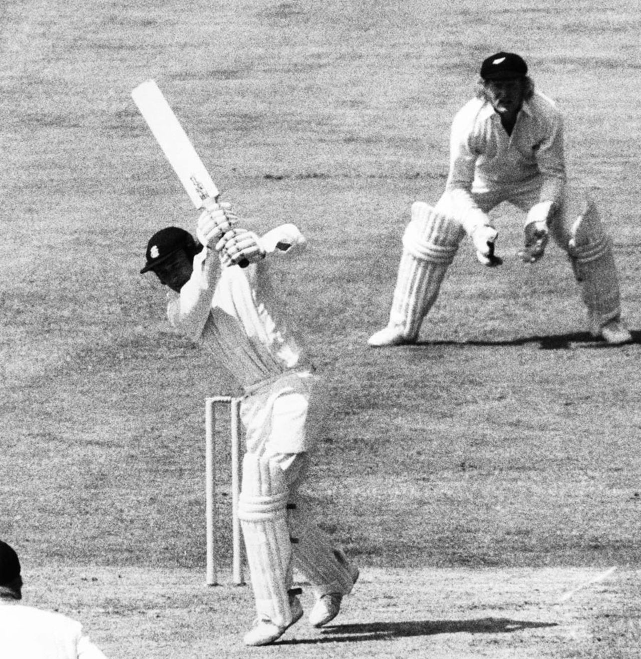 Keith Fletcher drives the ball, England v New Zealand, Lord's, World Cup, June 11, 1975