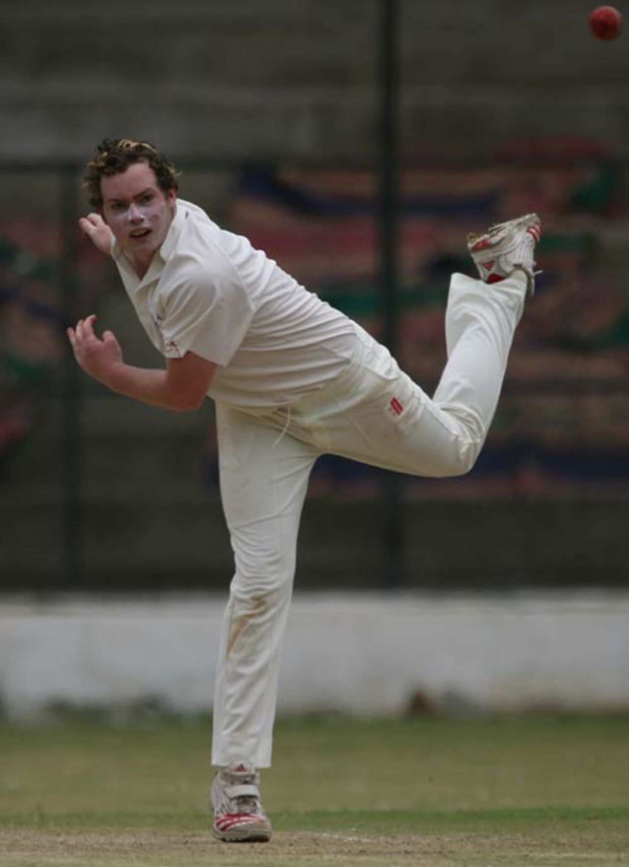 Jon Holland in his delivery stride