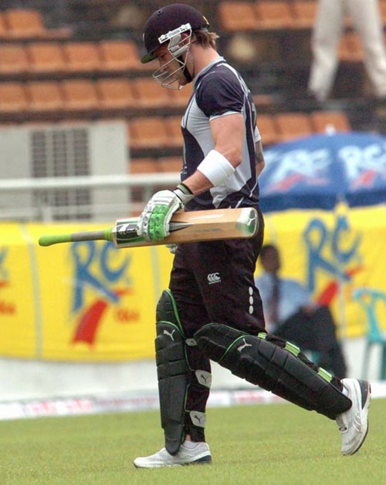 Brendon McCullum trudges back after falling for 14, Bangladesh v New Zealand, 1st ODI, Mirpur, October 9, 2008
