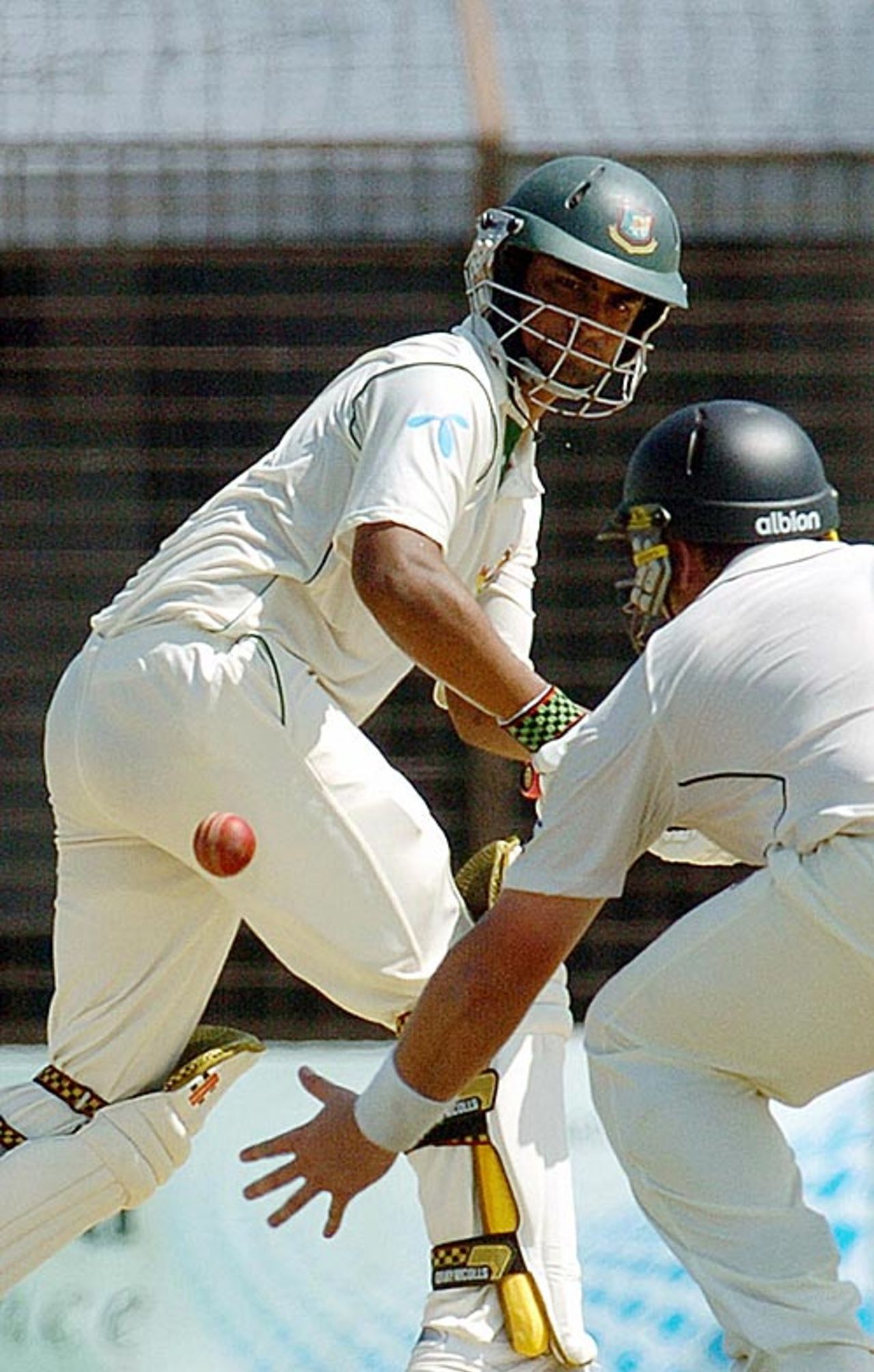 Tamim Iqbal flicks one past short leg, Bangladesh v New Zealand, 1st Test, Chittagong, 3rd day, October 19, 2008