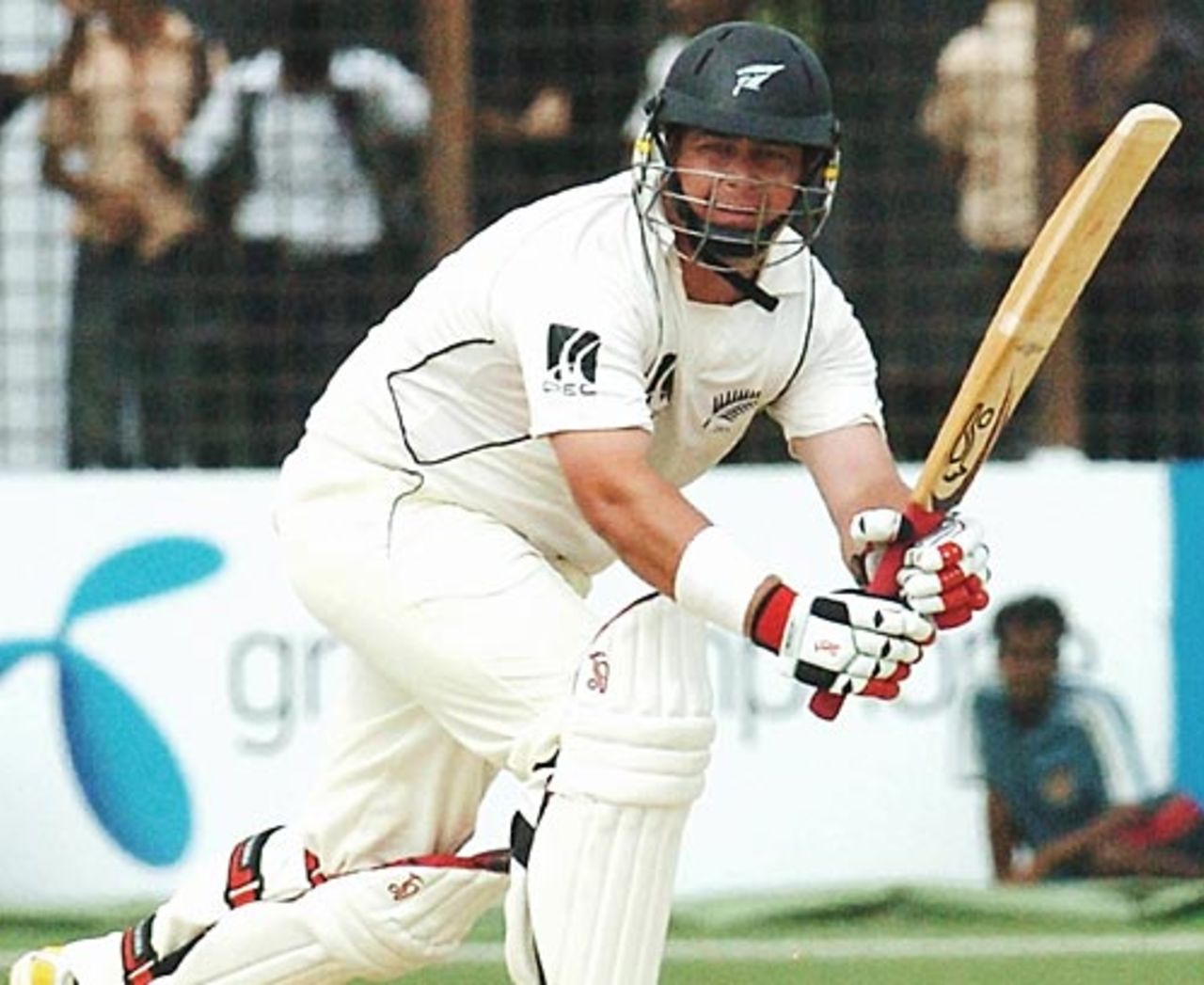 Jesse Ryder pushes one towards square leg, Bangladesh v New Zealand, 1st Test, Chittagong, 4th day, October 20, 2008