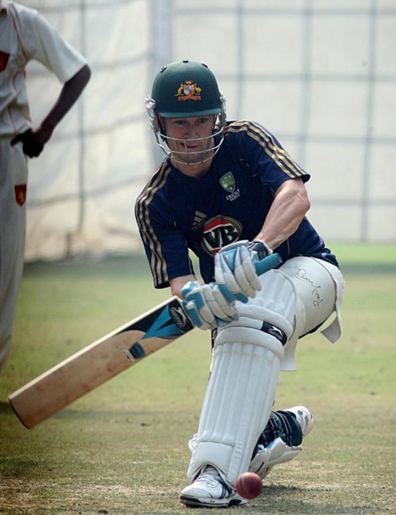 Michael Clarke bats in the nets at the Feroz Shah Kotla, Delhi, October 27, 2008