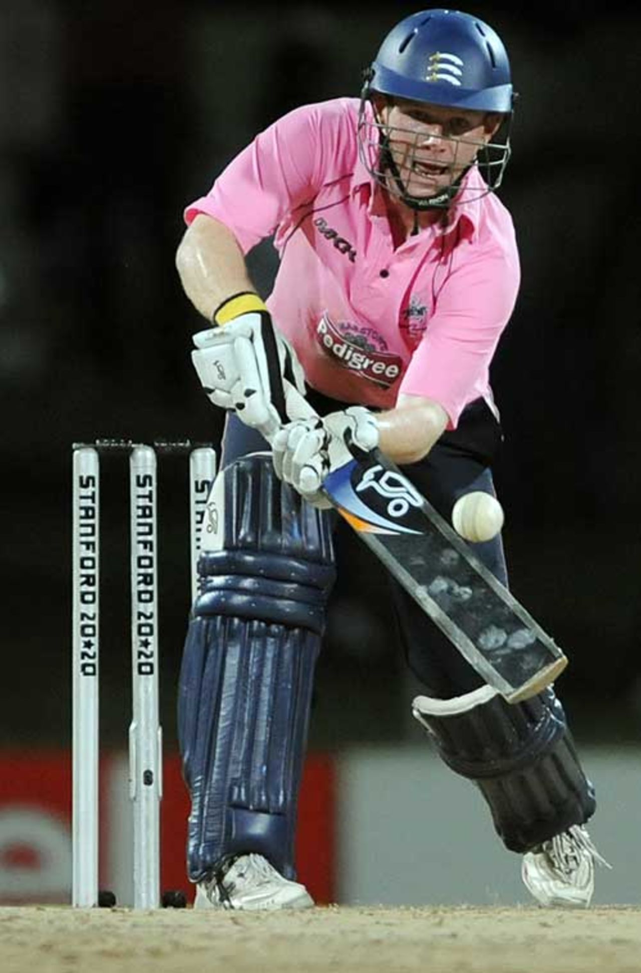 Eoin Morgan tries to invent something to increase Middlesex's scoring rate, Trinidad & Tobago v Middlesex, Antigua, October 27, 2008