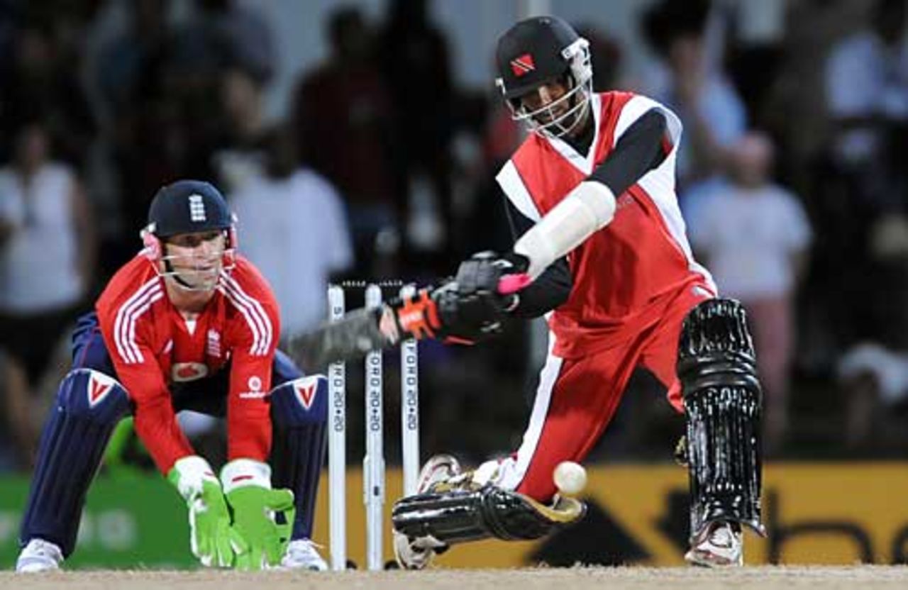 Denesh Ramdin almost took the match away from England, England XI v Trinidad & Tobago, Antigua, October 28, 2008