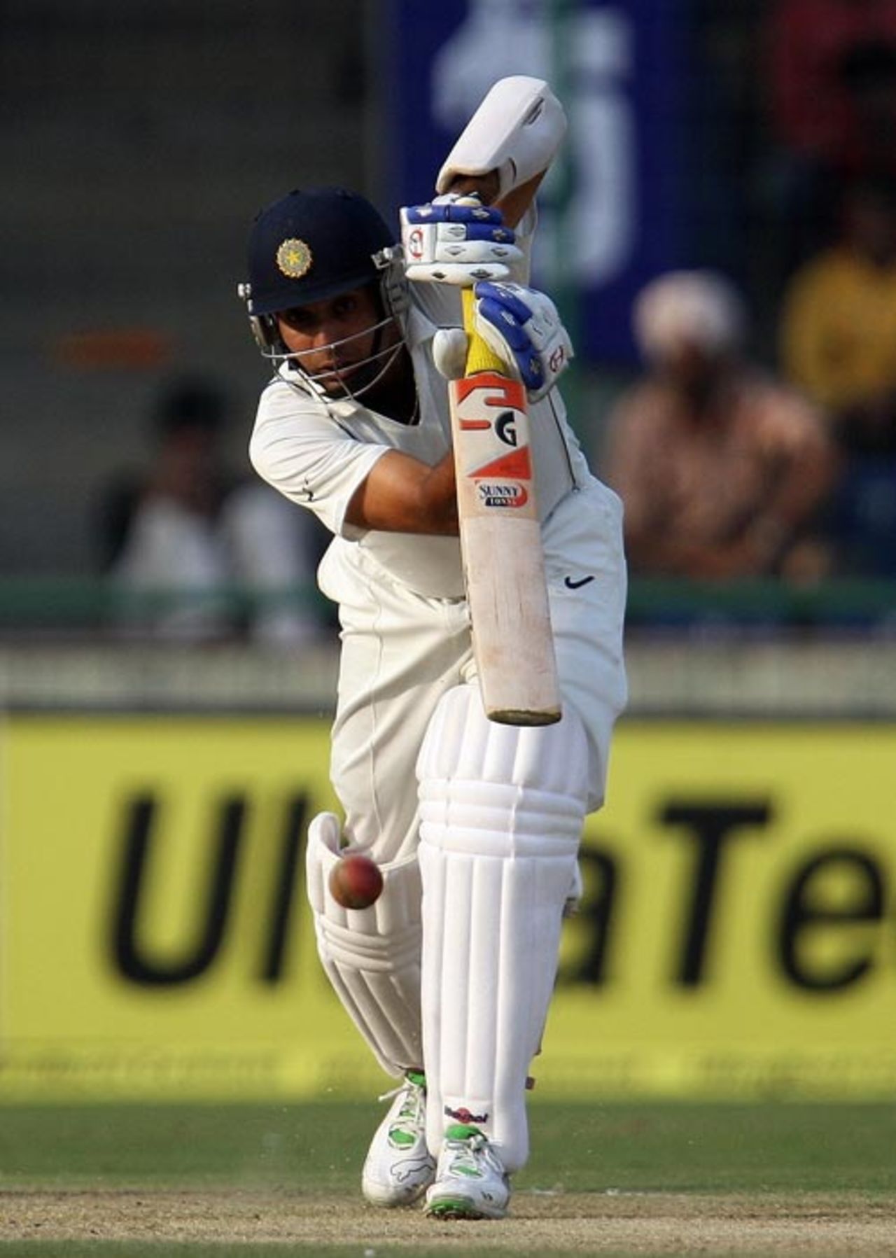VVS Laxman drives off the front foot, India v Australia, 3rd Test, Delhi, 1st day, October 29, 2008