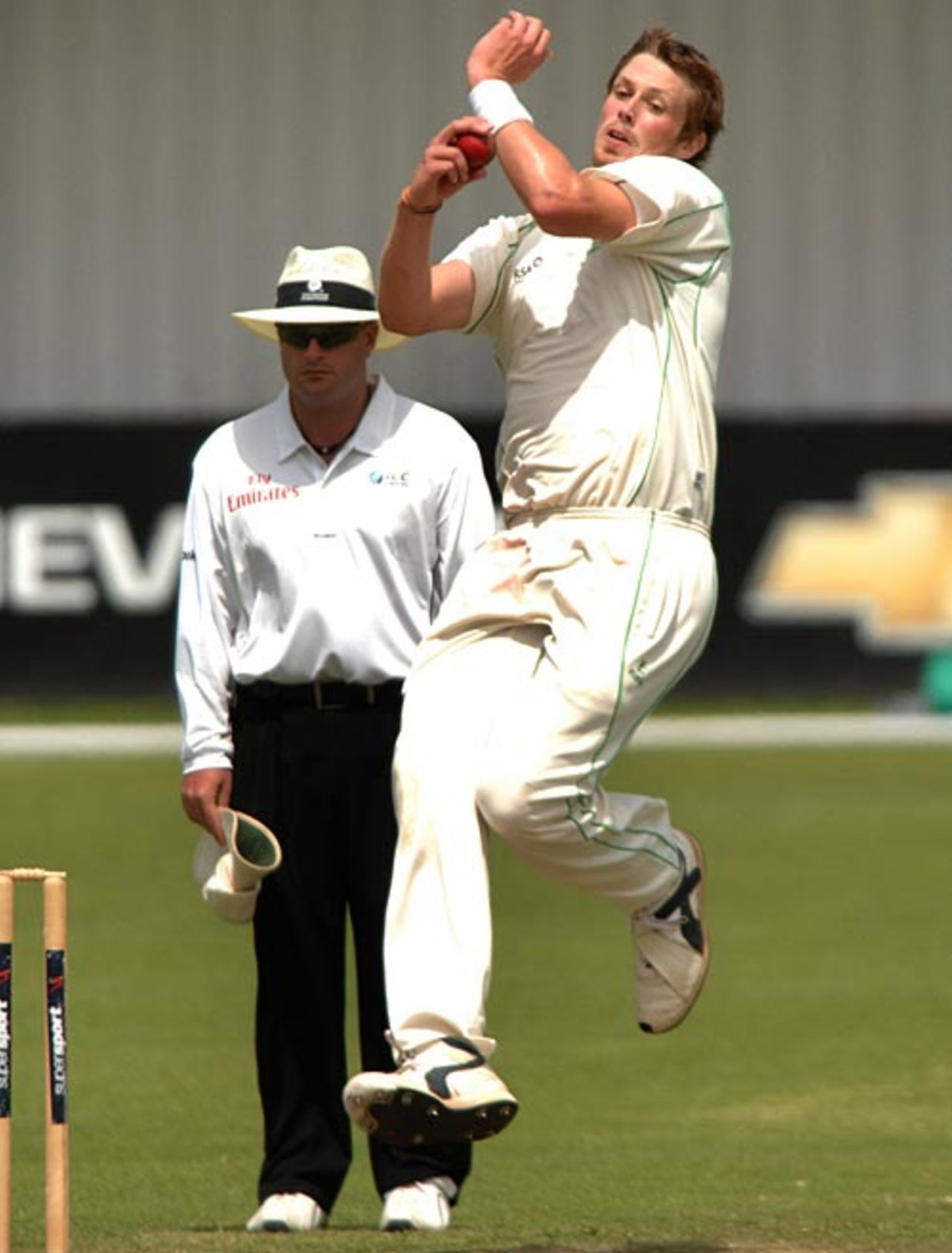 Boyd Rankin took 4 for 39 in the second innings, Ireland v Namibia, Intercontinental Cup 2007 final, Port Elizabeth, 3rd day, November 1, 2008