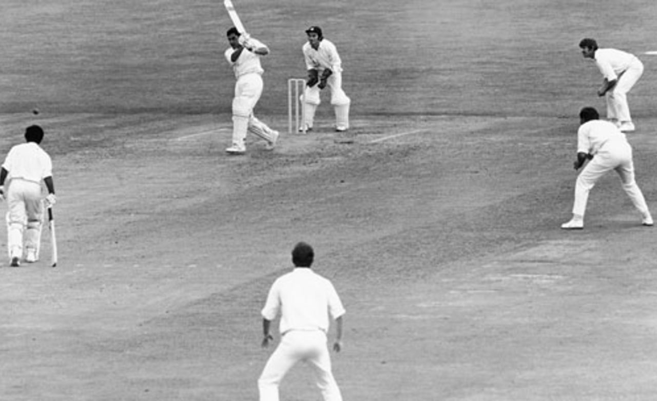 Farokh Engineer drives, England v India, 3rd Test, The Oval, 3rd day, August 21, 1971