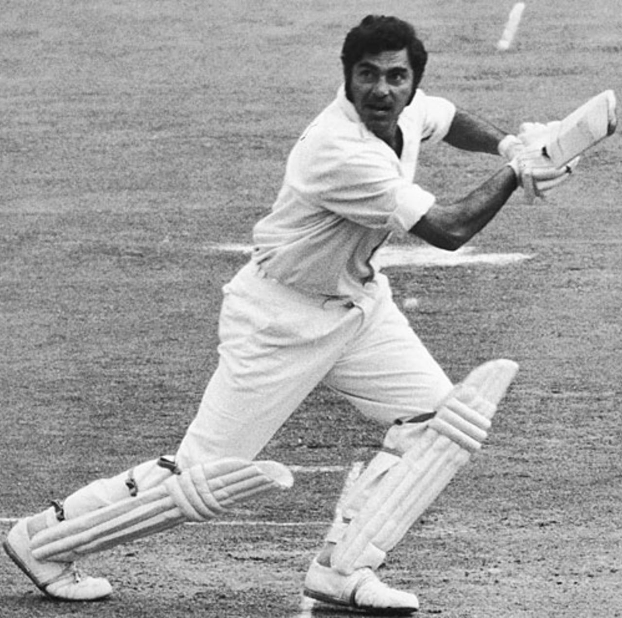 Farokh Engineer plays a cut shot, England v India, 3rd Test, The Oval, 3rd day, August 21, 1971