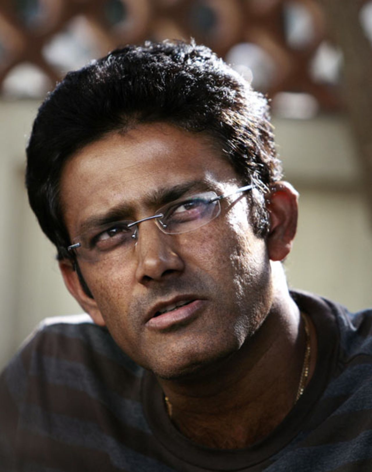 Anil Kumble addresses the media a day after his retirement, Bangalore, November 3, 2008