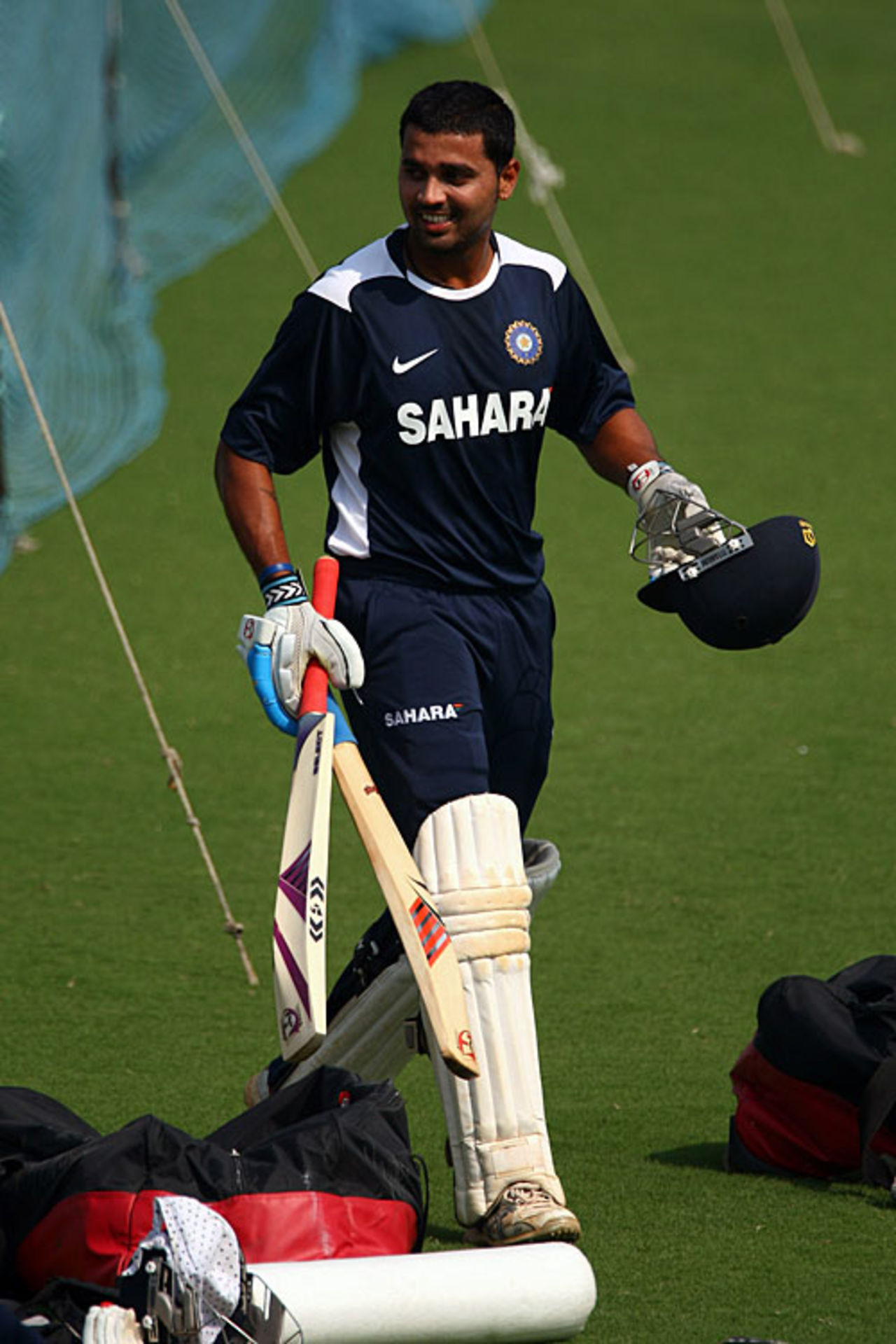 M Vijay practises in the nets, India v Australia, Nagpur, November 5, 2008