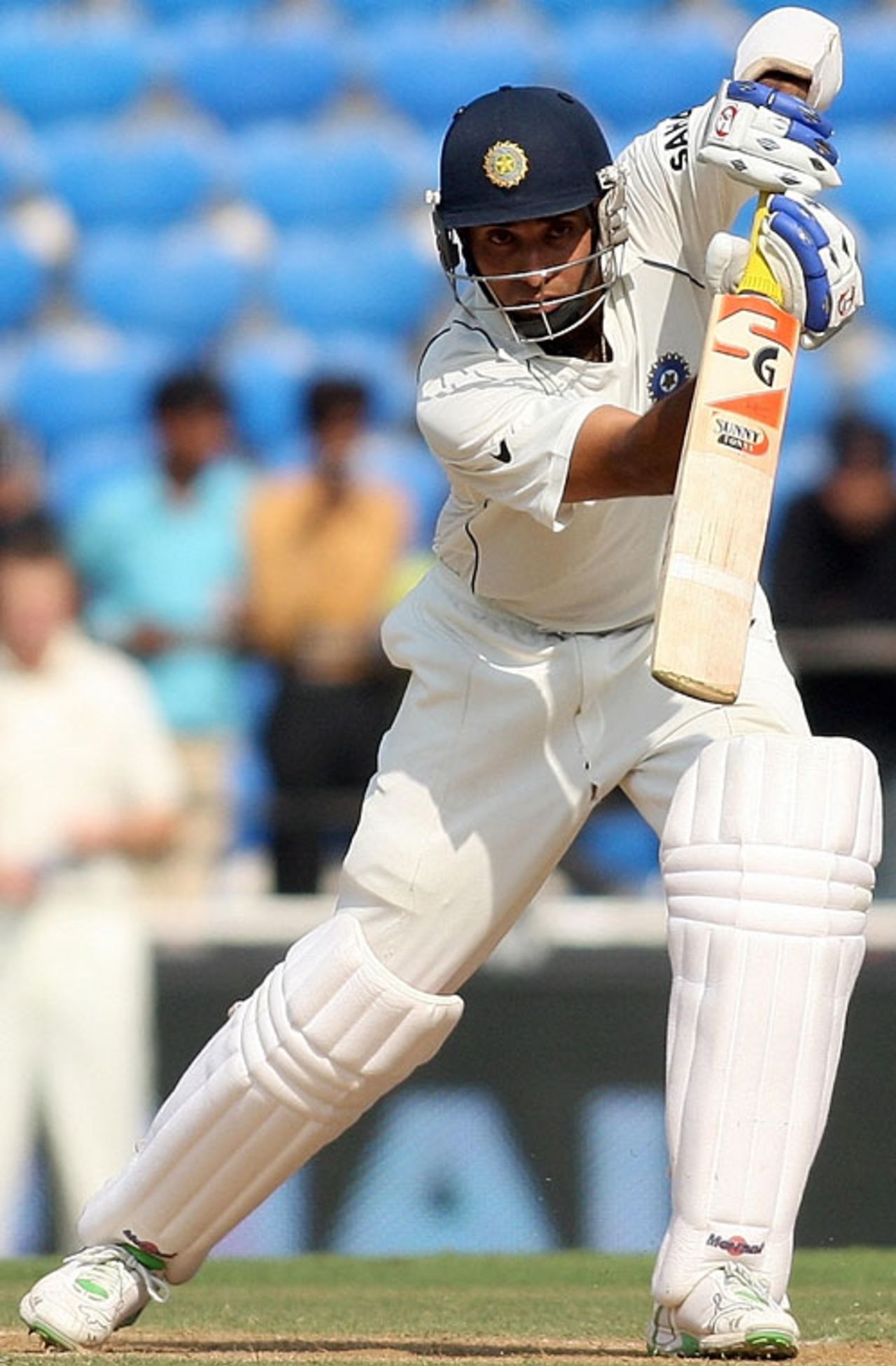 VVS Laxman drives, India v Australia, 4th Test, Nagpur, 1st day, November 6, 2008