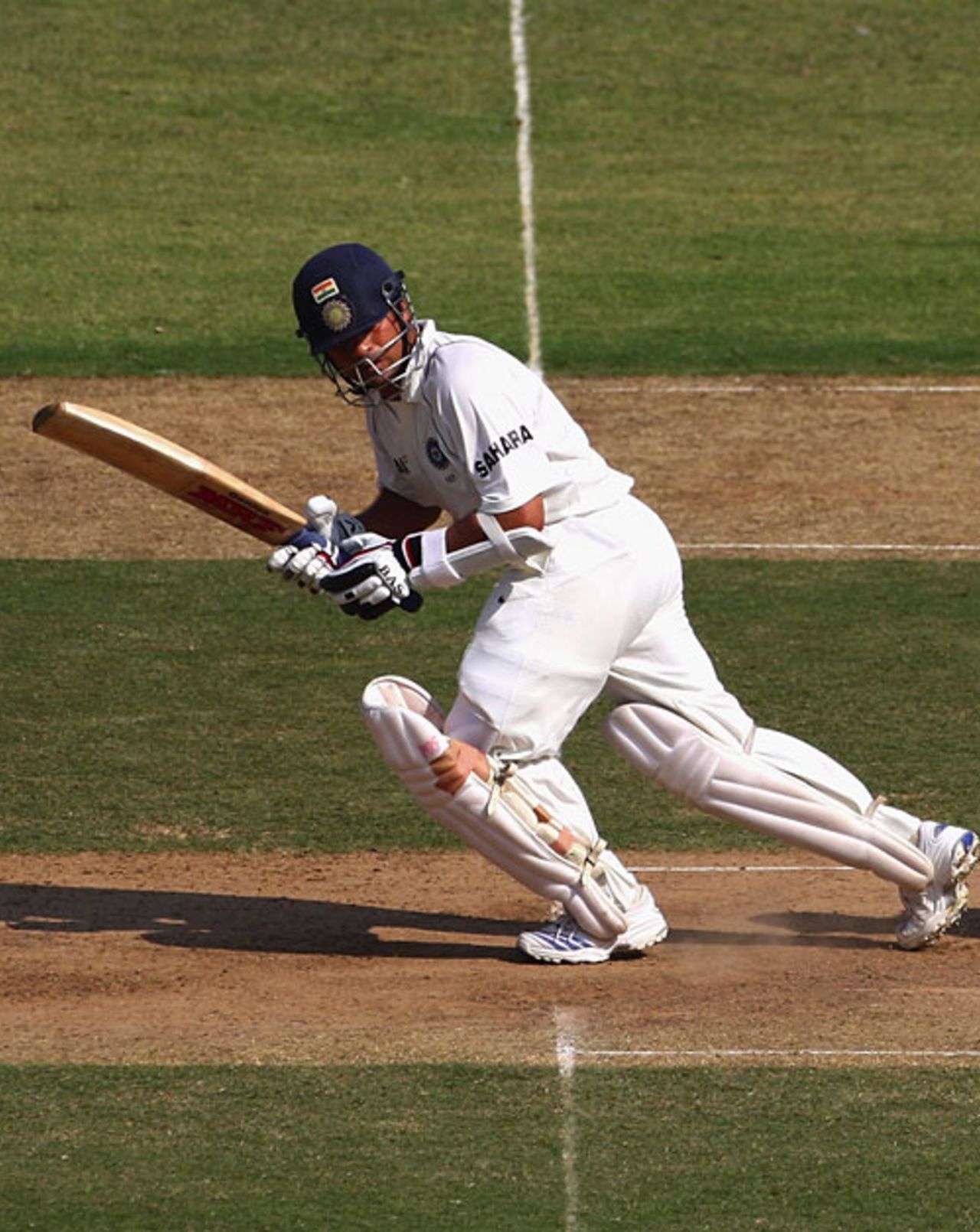 Sachin Tendulkar flicks the ball fine, India v Australia, 4th Test, Nagpur, 1st day, November 6, 2008