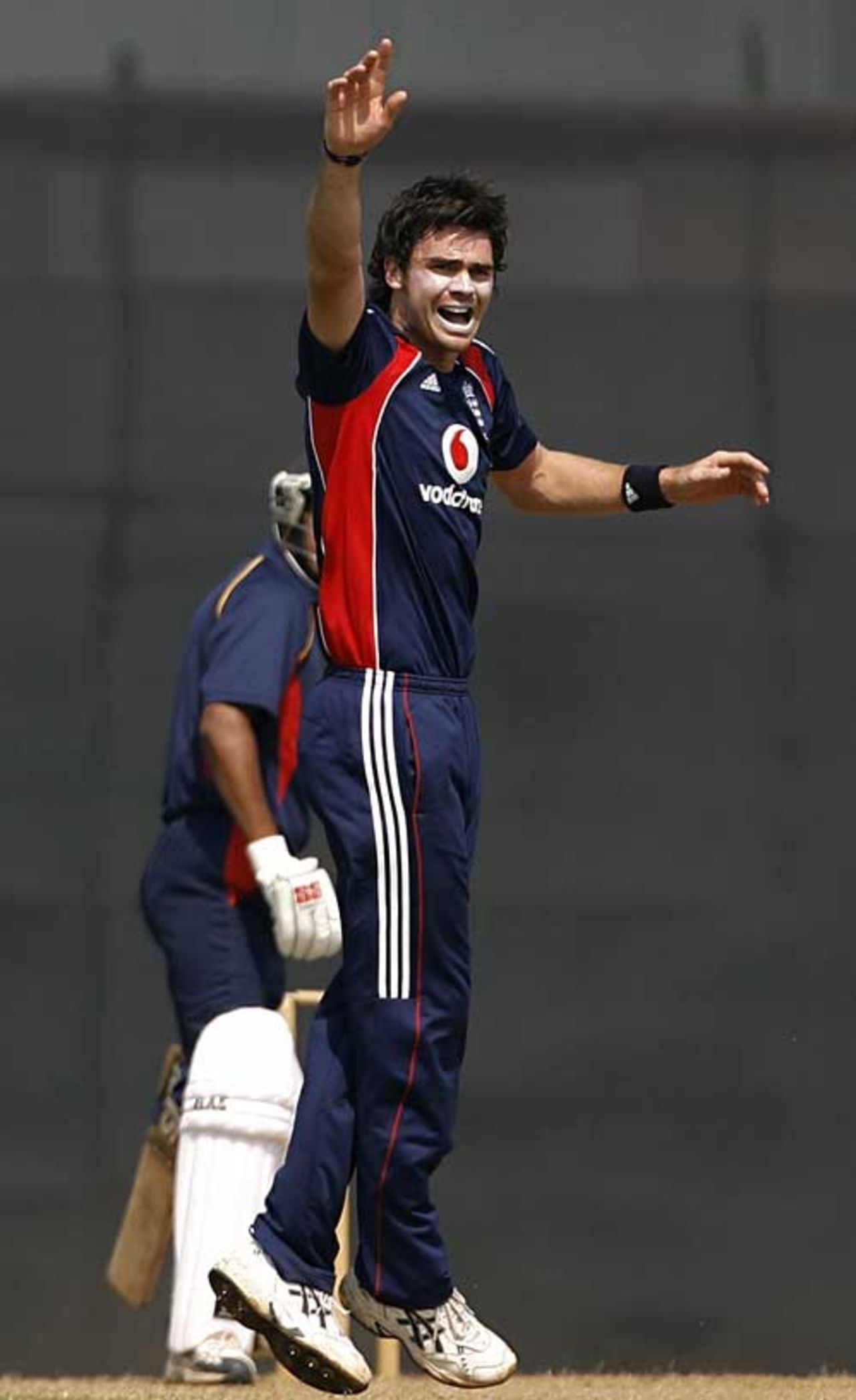 James Anderson collected England's first wicket, Mumbai XI v England XI, Mumbai, November 9, 2008