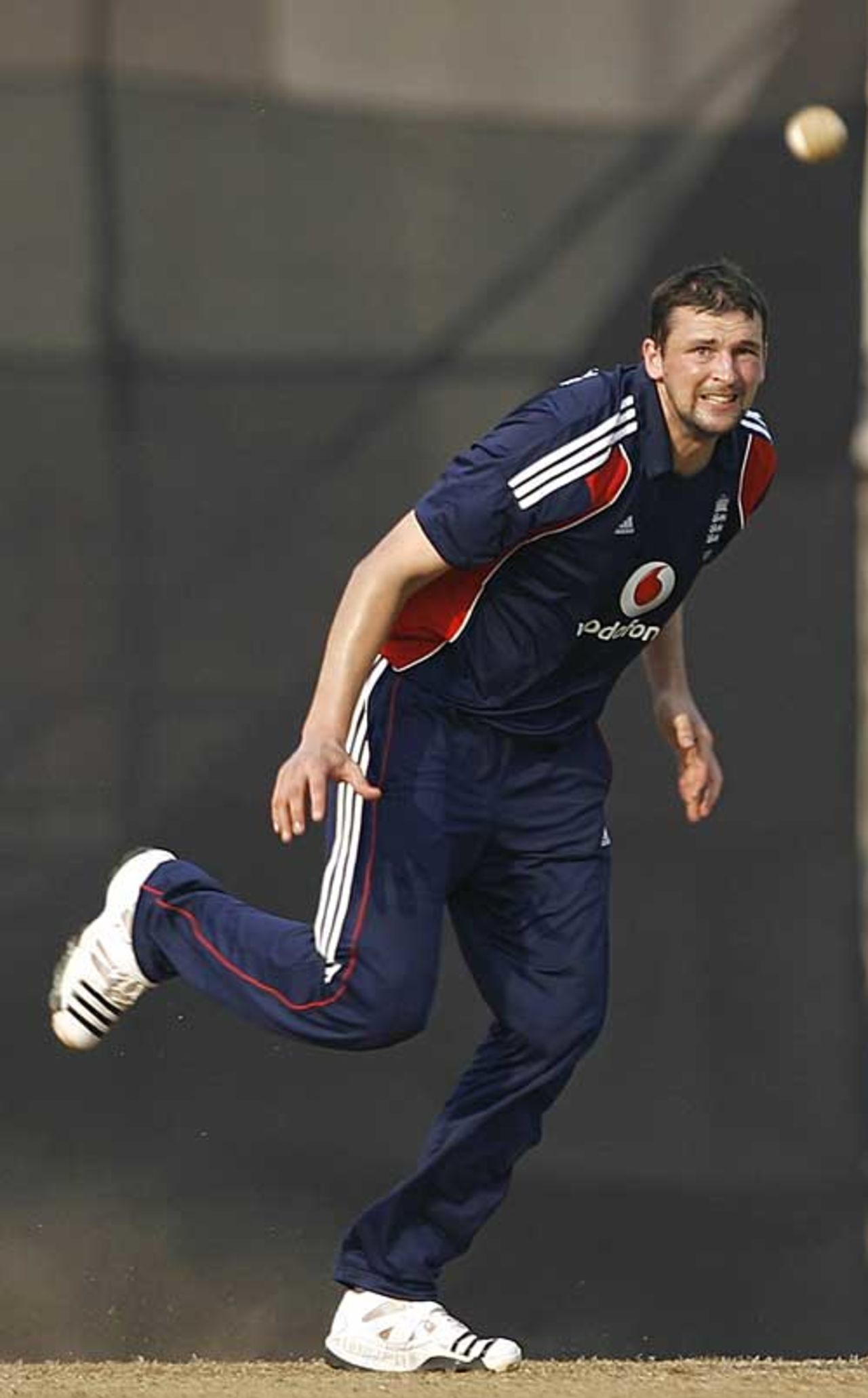 Steve Harmison gets an early workout on England's tour, Mumbai XI v England XI, Mumbai, November 9, 2008