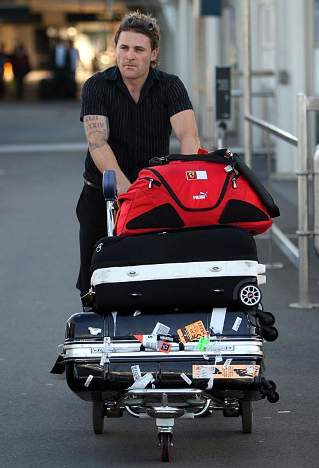 Brendon McCullum touches down in Australia, Sydney, November 10, 2008