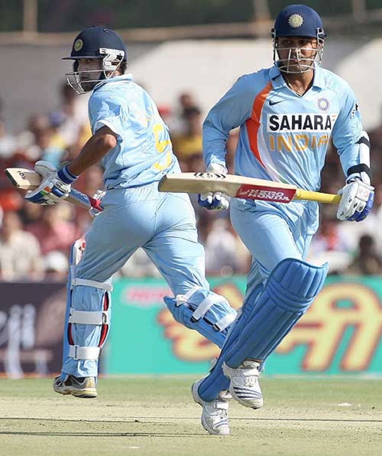 Gautam Gambhir and Virender Sehwag added 127, India v England, 1st ODI, Rajkot, November 14, 2008