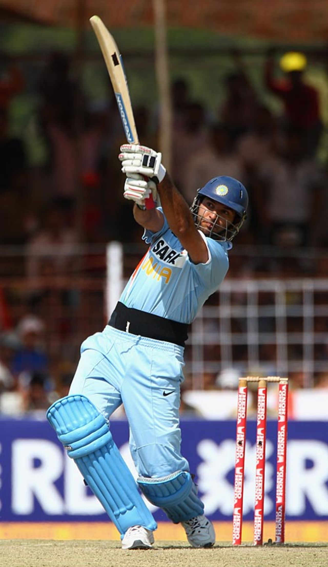 Yuvraj Singh cuts loose, India v England, 1st ODI, Rajkot, November 14, 2008