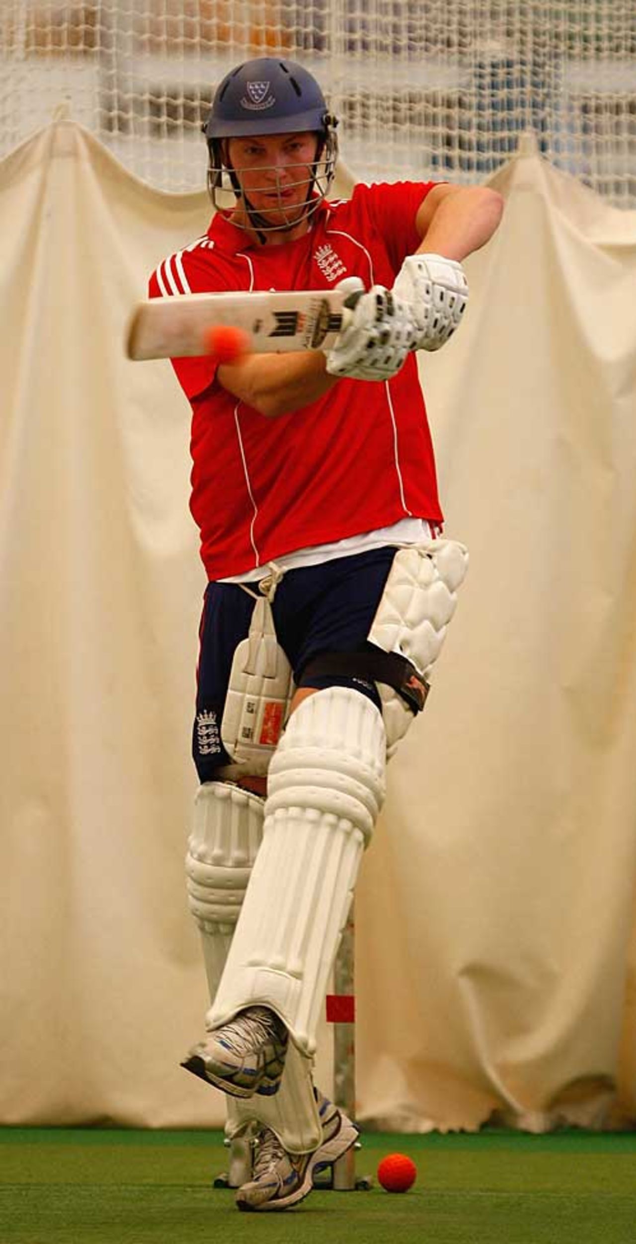 Ollie Rayner gets in some net time before the Performance squad tour of India, Loughborough, November 14